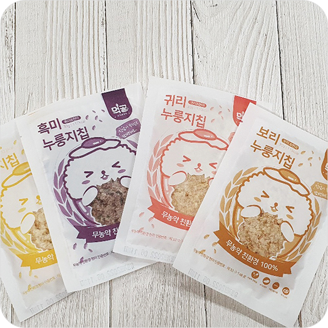 [먹공] 무농약 친환경 4가지 맛 누룽지칩 30g x 10봉