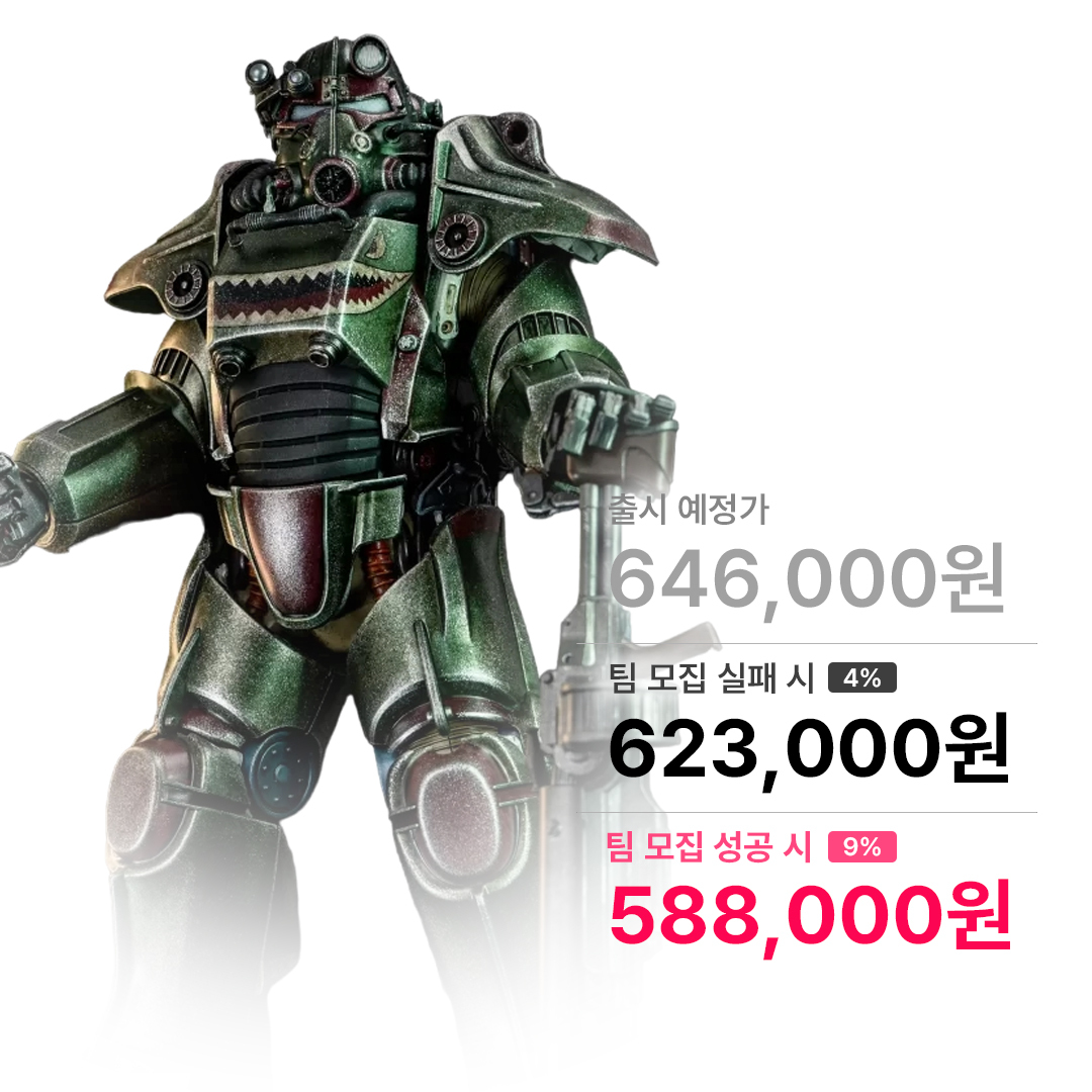 폴아웃 T-45 핫 로드 샤크 파워 아머 3Z0774 1/6스케일 쓰리제로 Threezero
