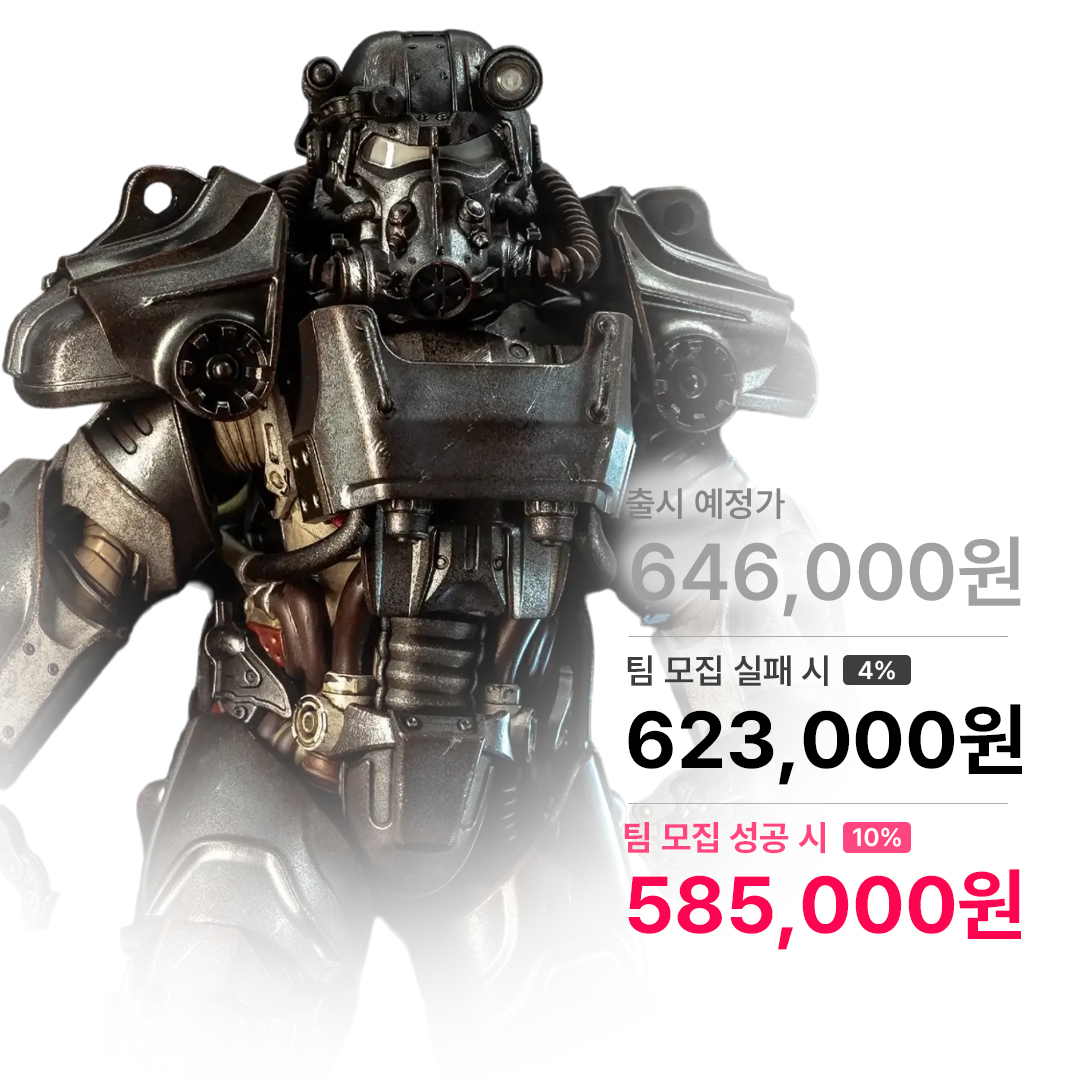 폴아웃 T-60 파워 아머 1/6 스케일 3Z0856 쓰리제로 Threezero