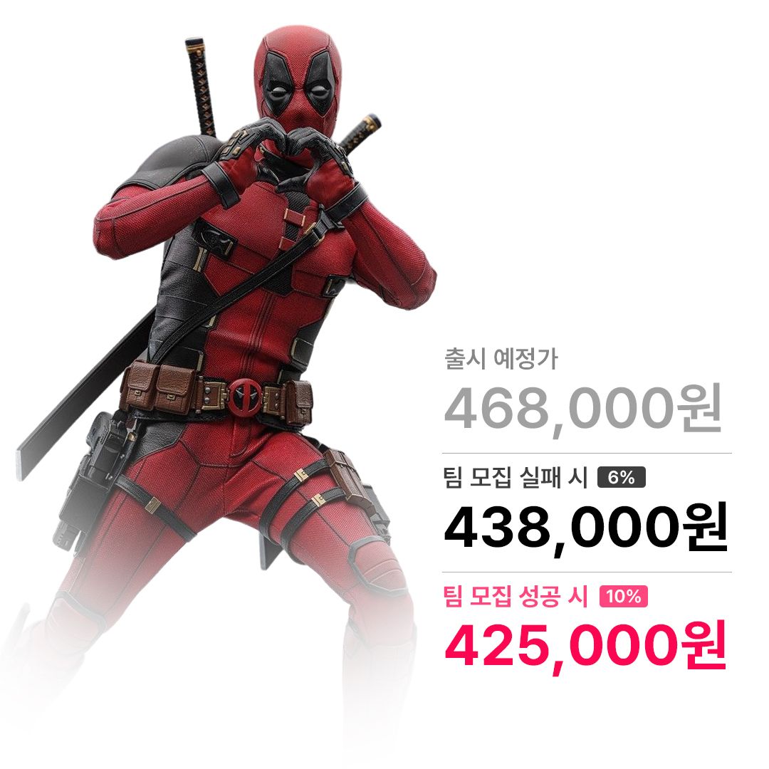 데드풀과 울버린 - 데드풀 1/6 스케일 MMS746 핫토이 Hottoys