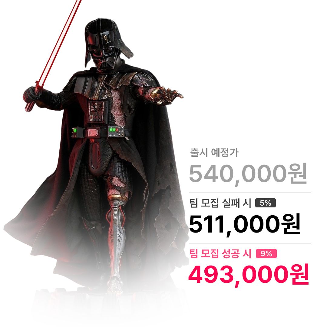 스타워즈 다스베이더 배틀데미지 1/6 스케일 DX44 핫토이 Hottoys