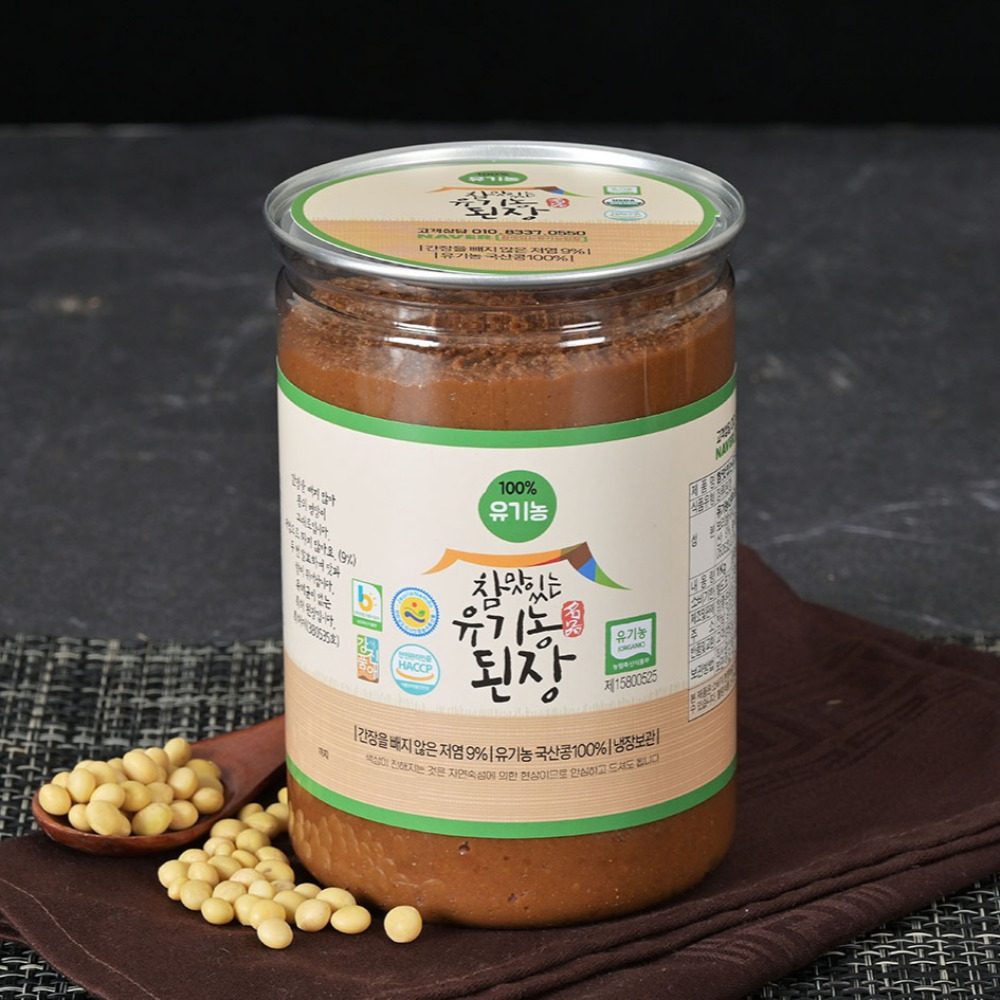 국산콩 유기농 저염 참맛있는 된장 1kg 전통 재래 시골  아기 집된장 강진된장