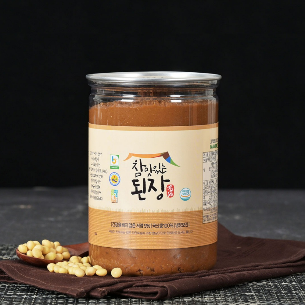 강진된장 국산콩 저염 참 맛있는 된장 1kg 전통 재래 시골 집된장