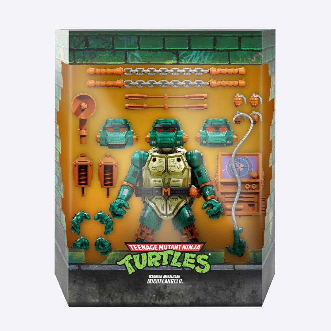 슈퍼7 TMNT 닌자거북이 메탈헤드 미켈란젤로 - Ultimates! 웨이브 7 Super7