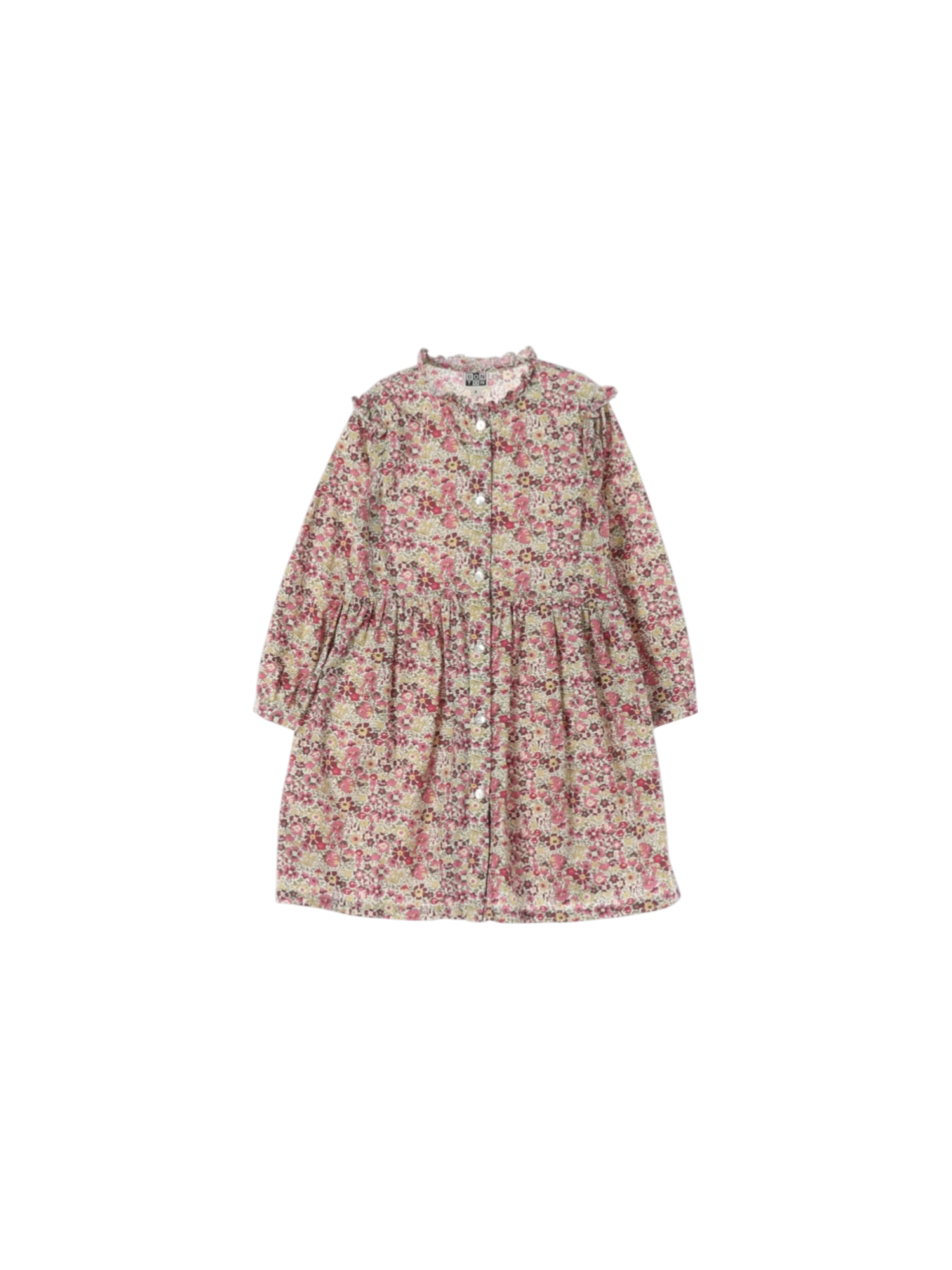 봉통 단추 핑크 셔츠원피스 100cm 0