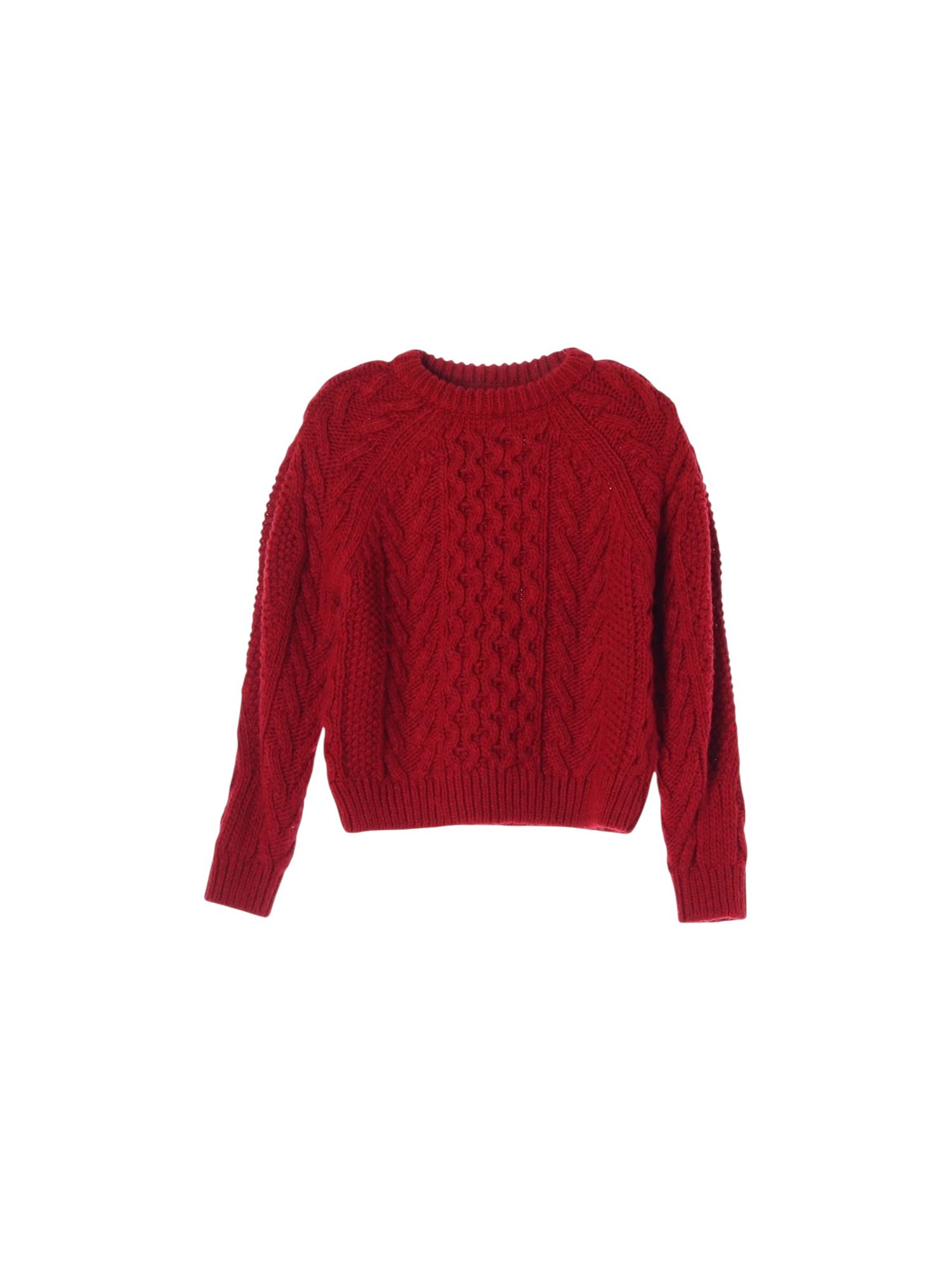 더뉴소사이어티 니트꽈배기 레드 스웨터 10y 0