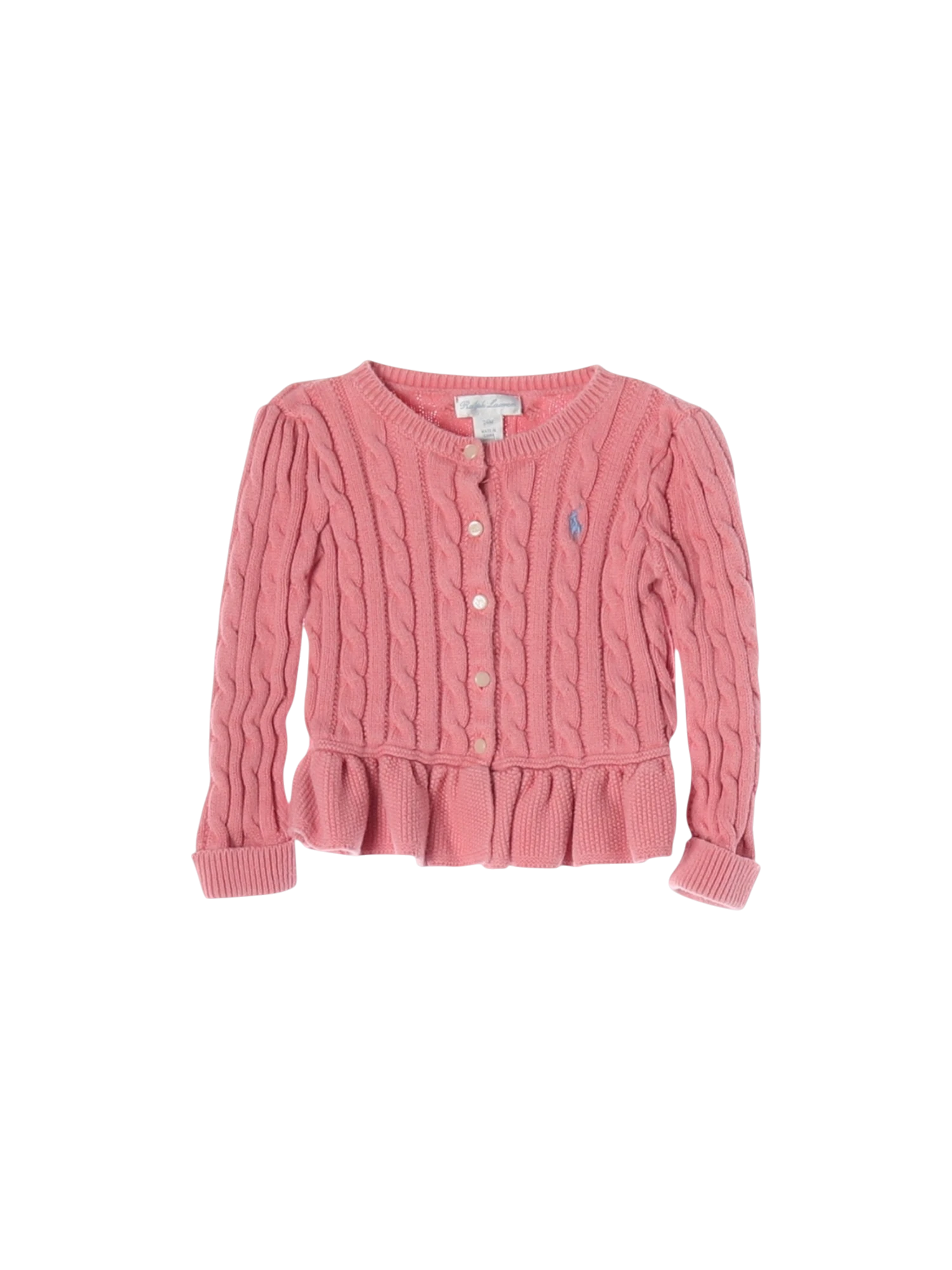 랄프로렌 단추 핑크 가디건 24m 0
