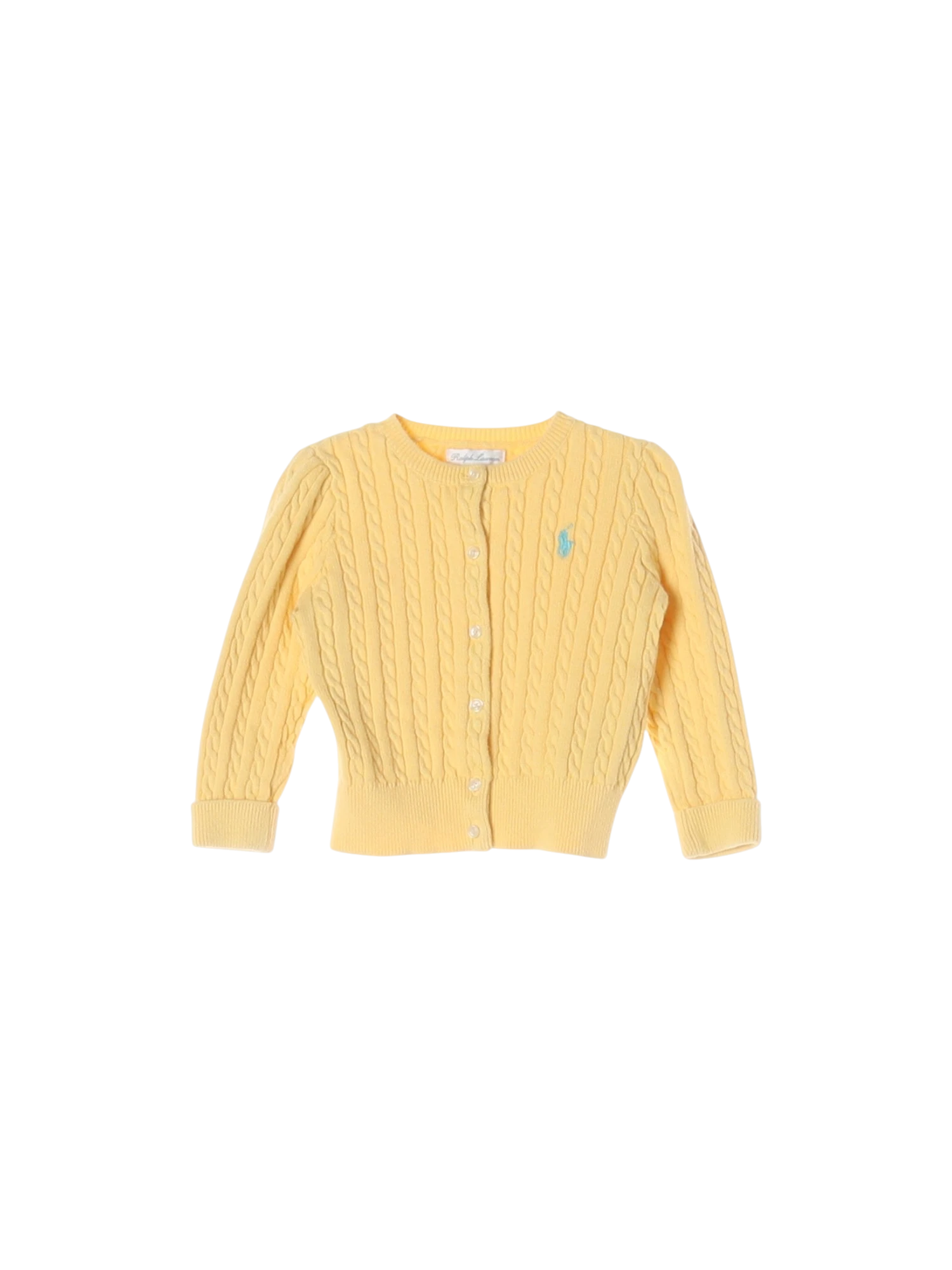 랄프로렌 단추 옐로우 가디건 12m 0