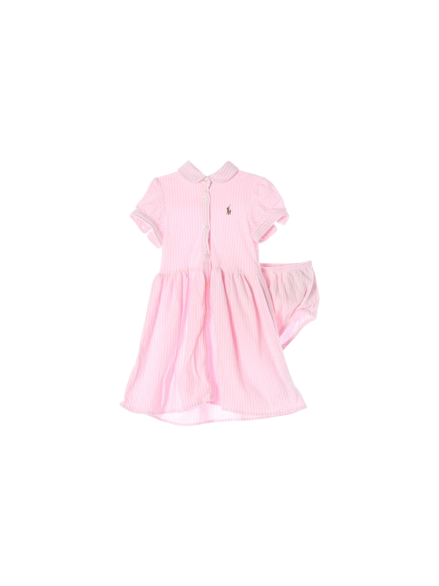 랄프로렌 단추 핑크 셔츠원피스 24m 0