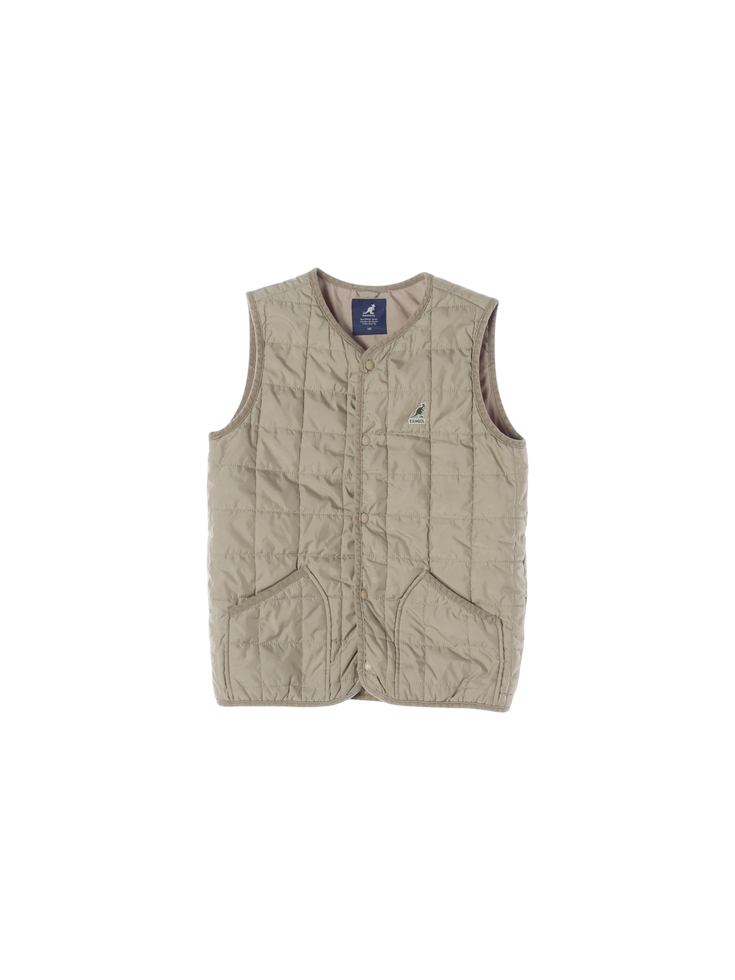 캉골 퀼팅 베이지 패딩조끼 145cm 0
