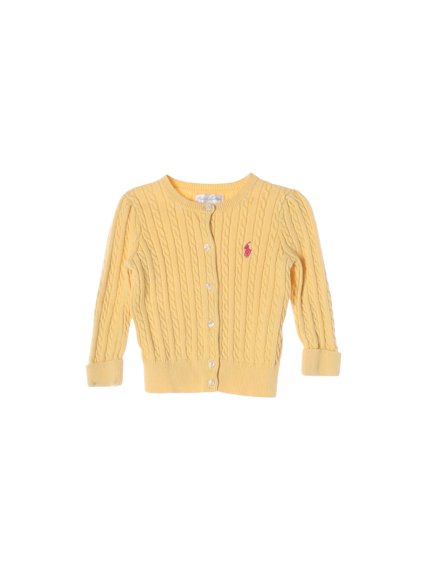 랄프로렌 단추 옐로우 가디건 18m 0
