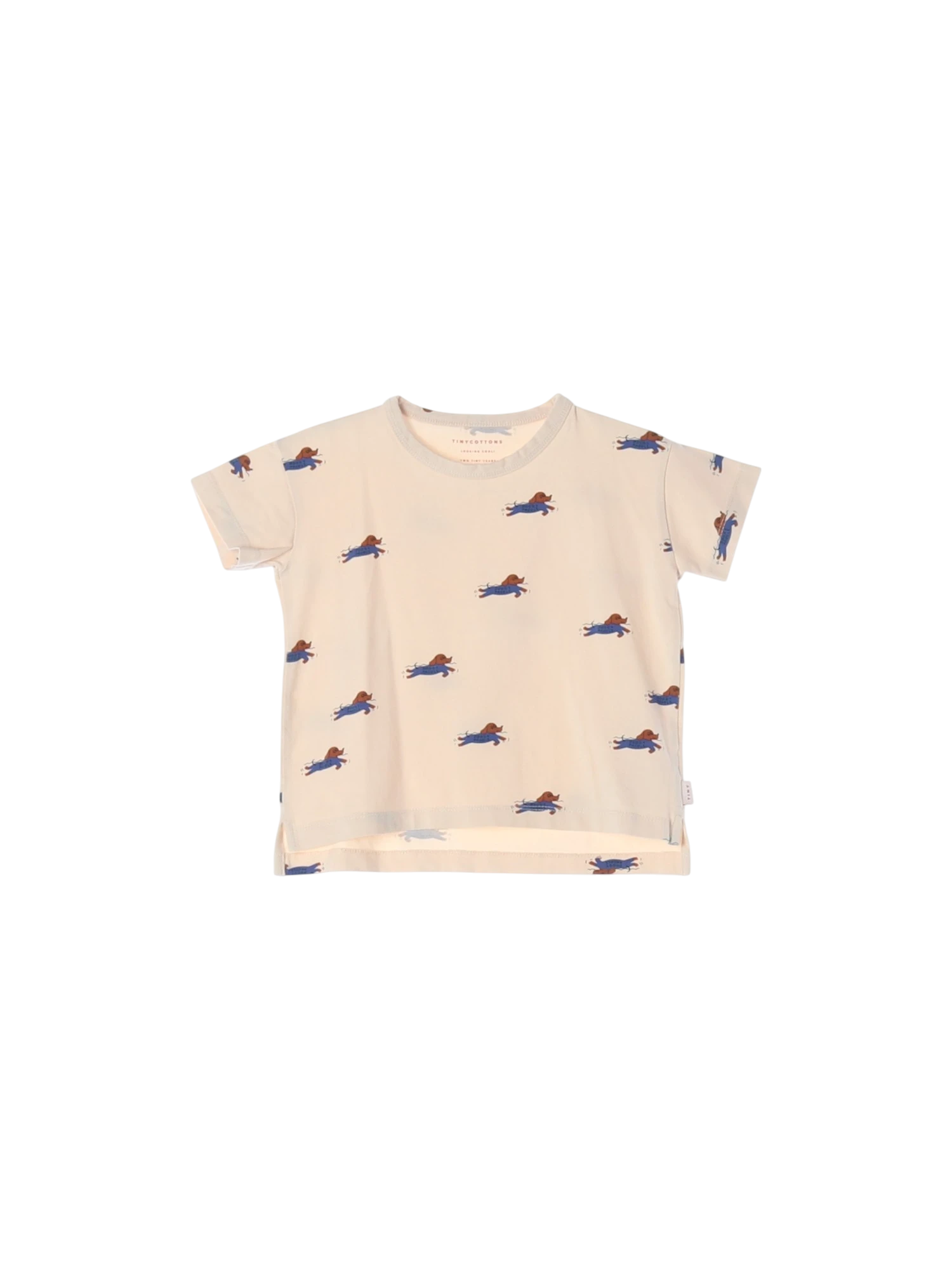 타이니코튼 슬릿 베이지 티셔츠 2y 0