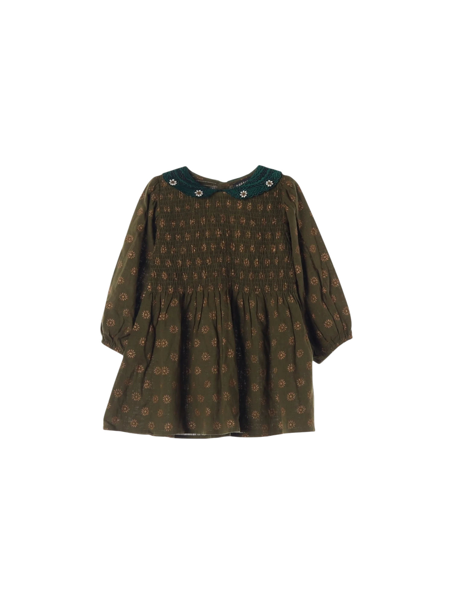 봉주르 셔링 카키 드레스 8y 0