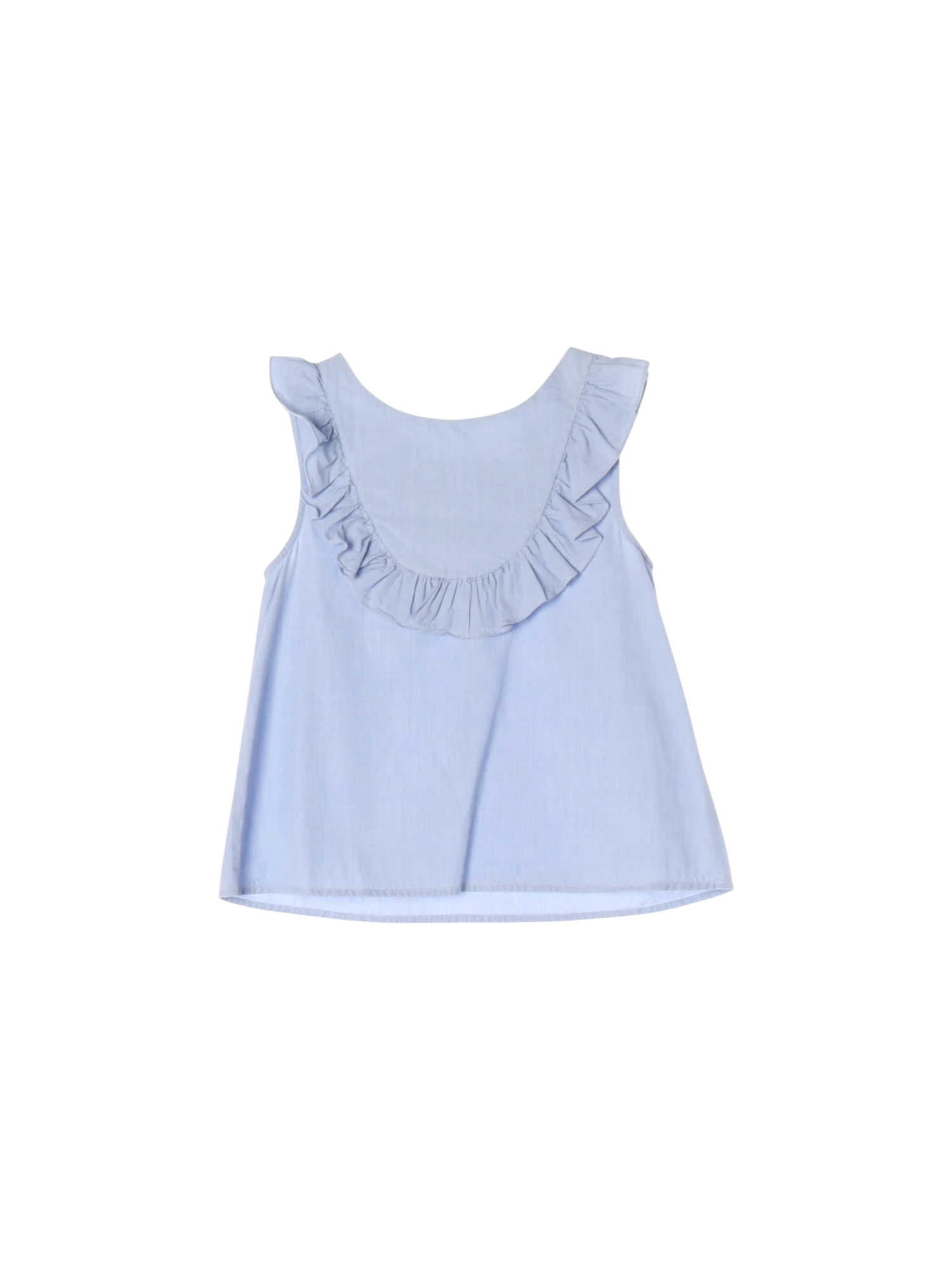 자카디 프릴 스카이블루 블라우스 6y 0