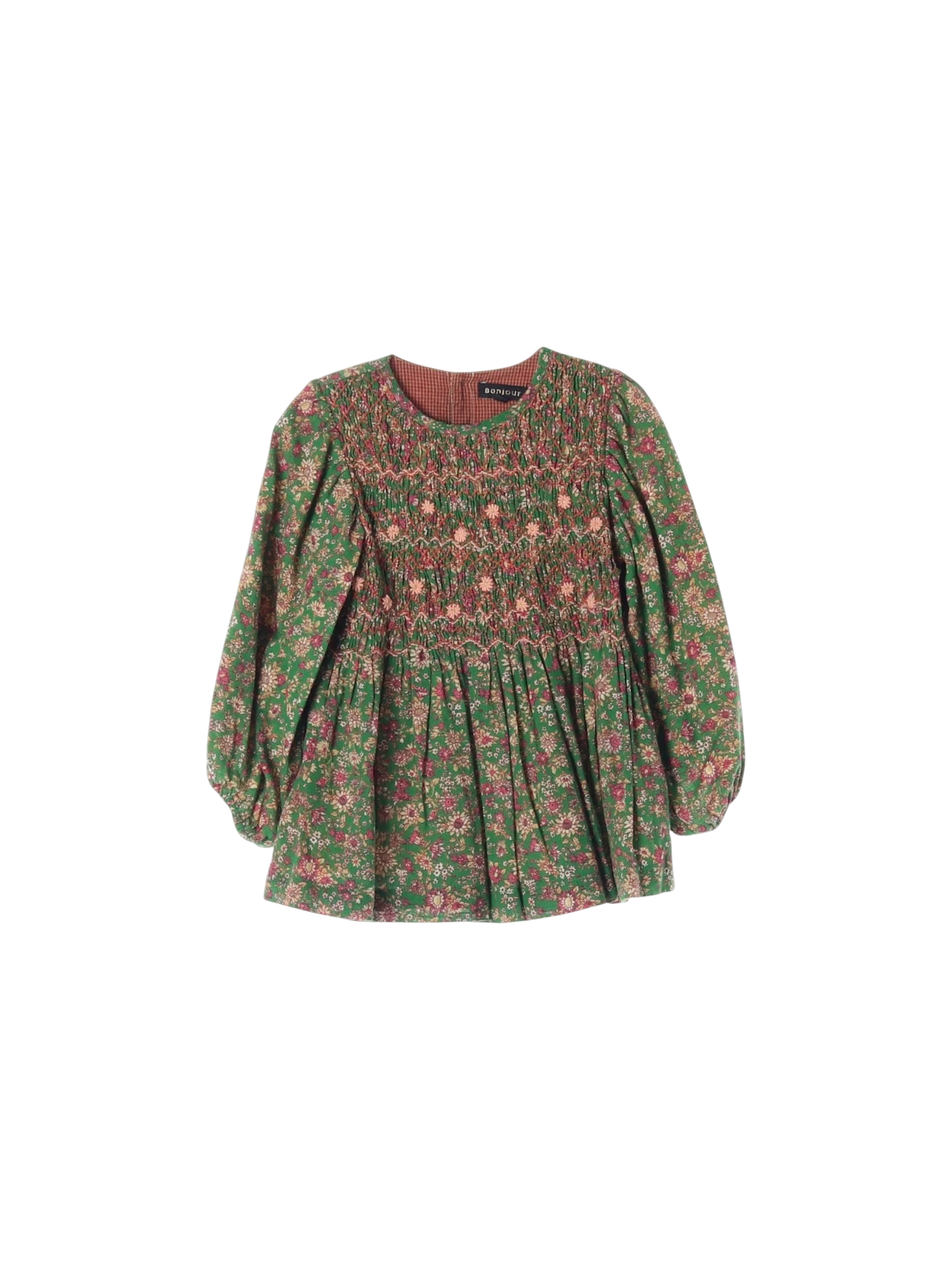 봉주르 셔링 그린 드레스 8y 0