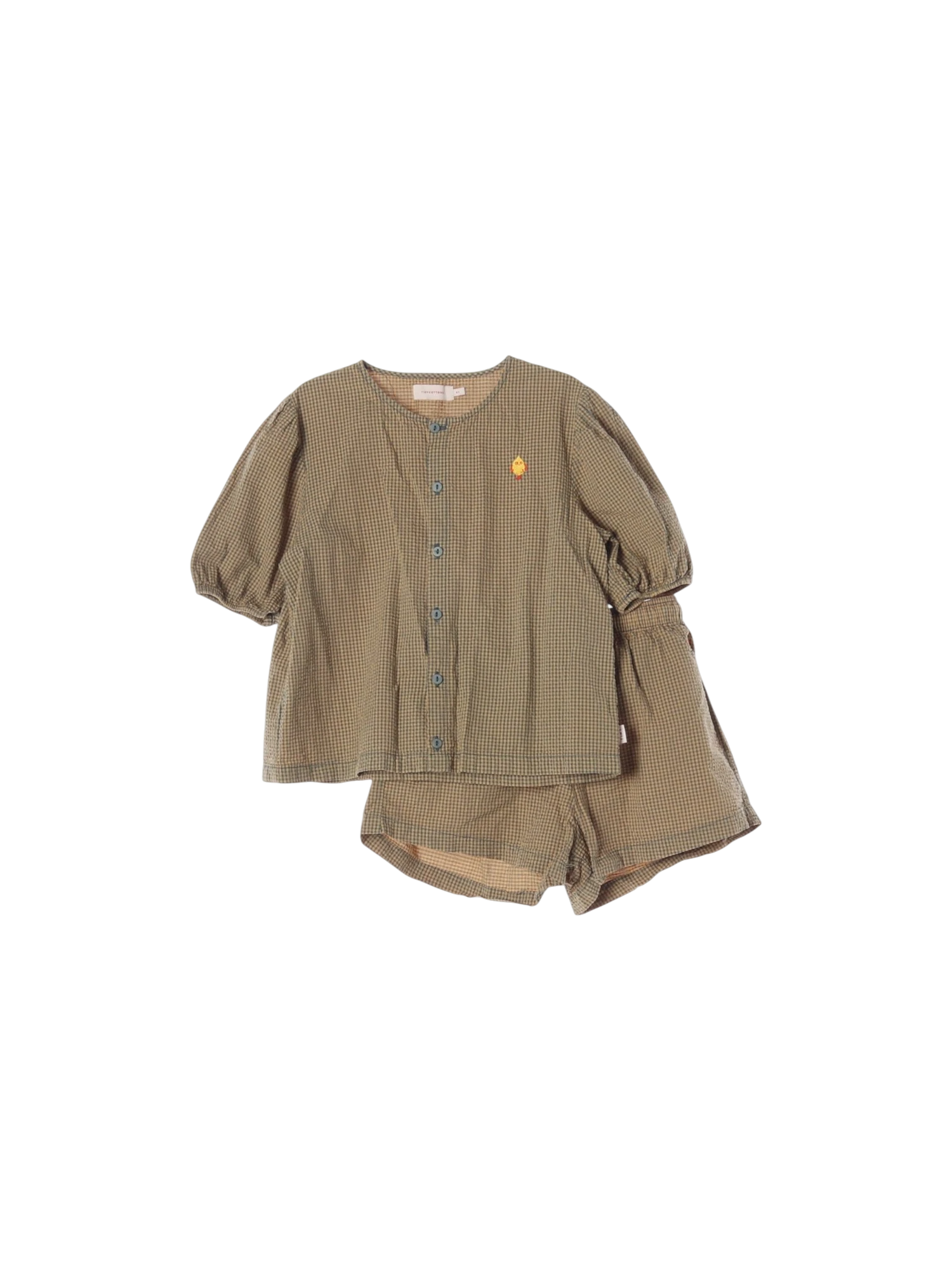 타이니코튼 롤업 브라운 셋업 8y 0