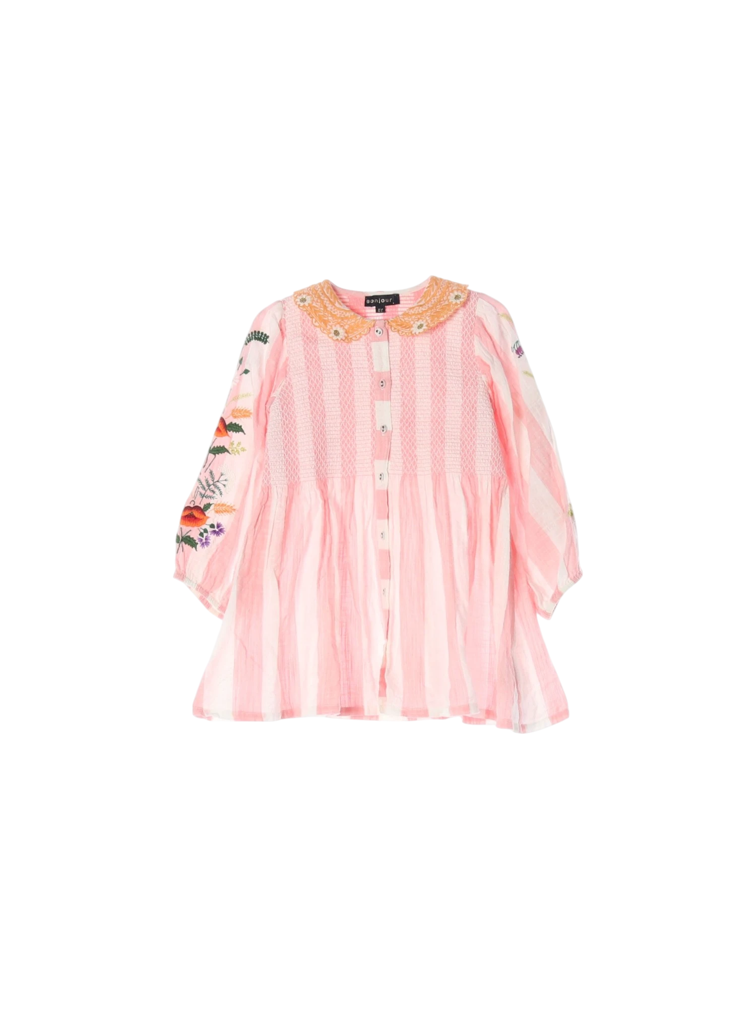 봉주르 단추 핑크 드레스 8y 0