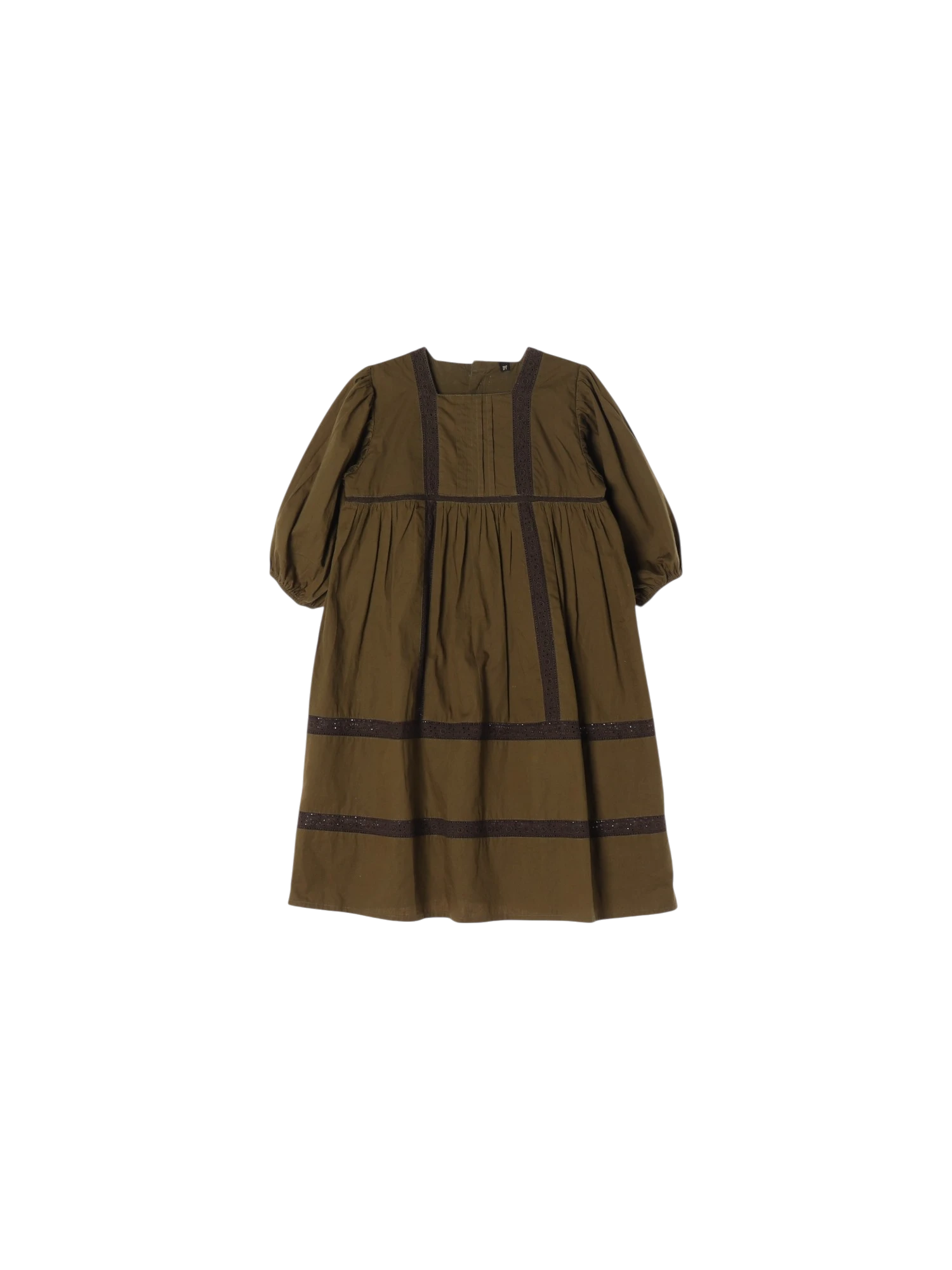 봉주르 셔링 카키 튜닉원피스 8y 0