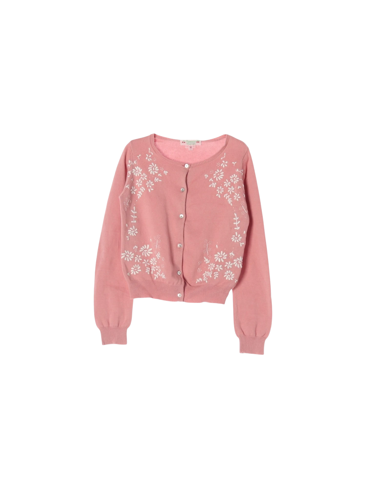 봉쁘앙 단추 핑크 가디건 10y 0