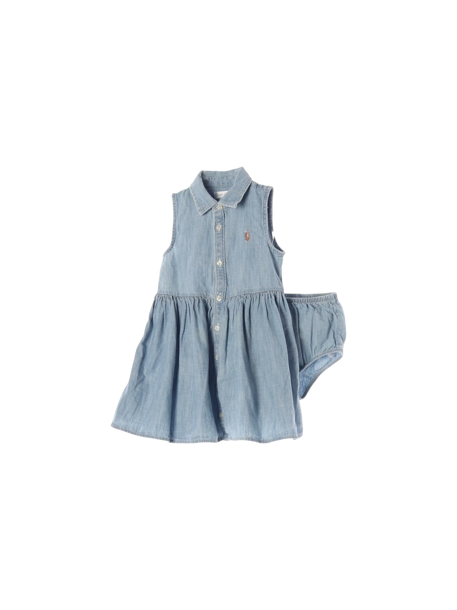 랄프로렌 단추 스카이블루 데님원피스 18m 0
