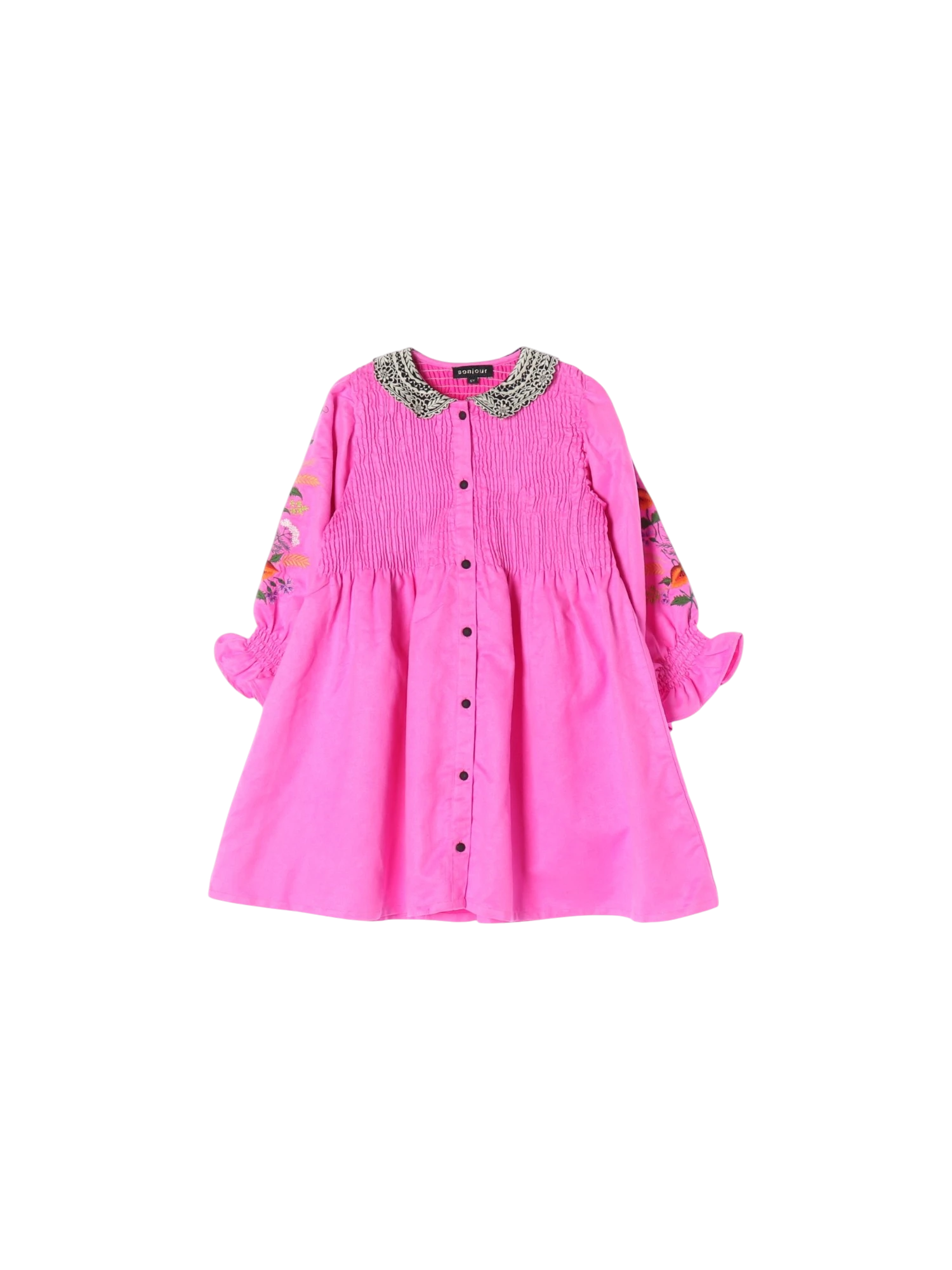 봉주르 단추 핑크 드레스 6y 0