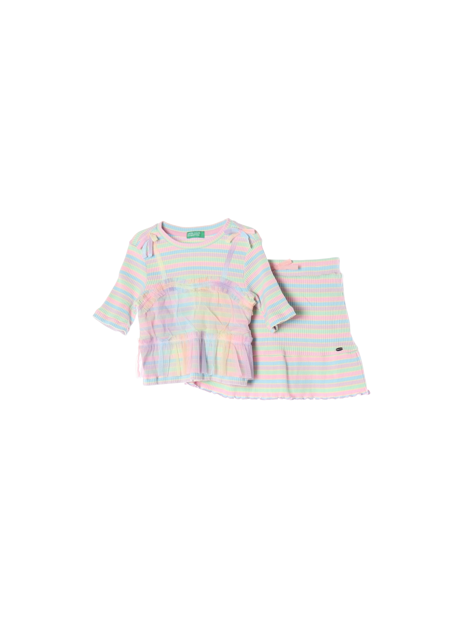 베네통 셔링 핑크 셋업 110cm 0