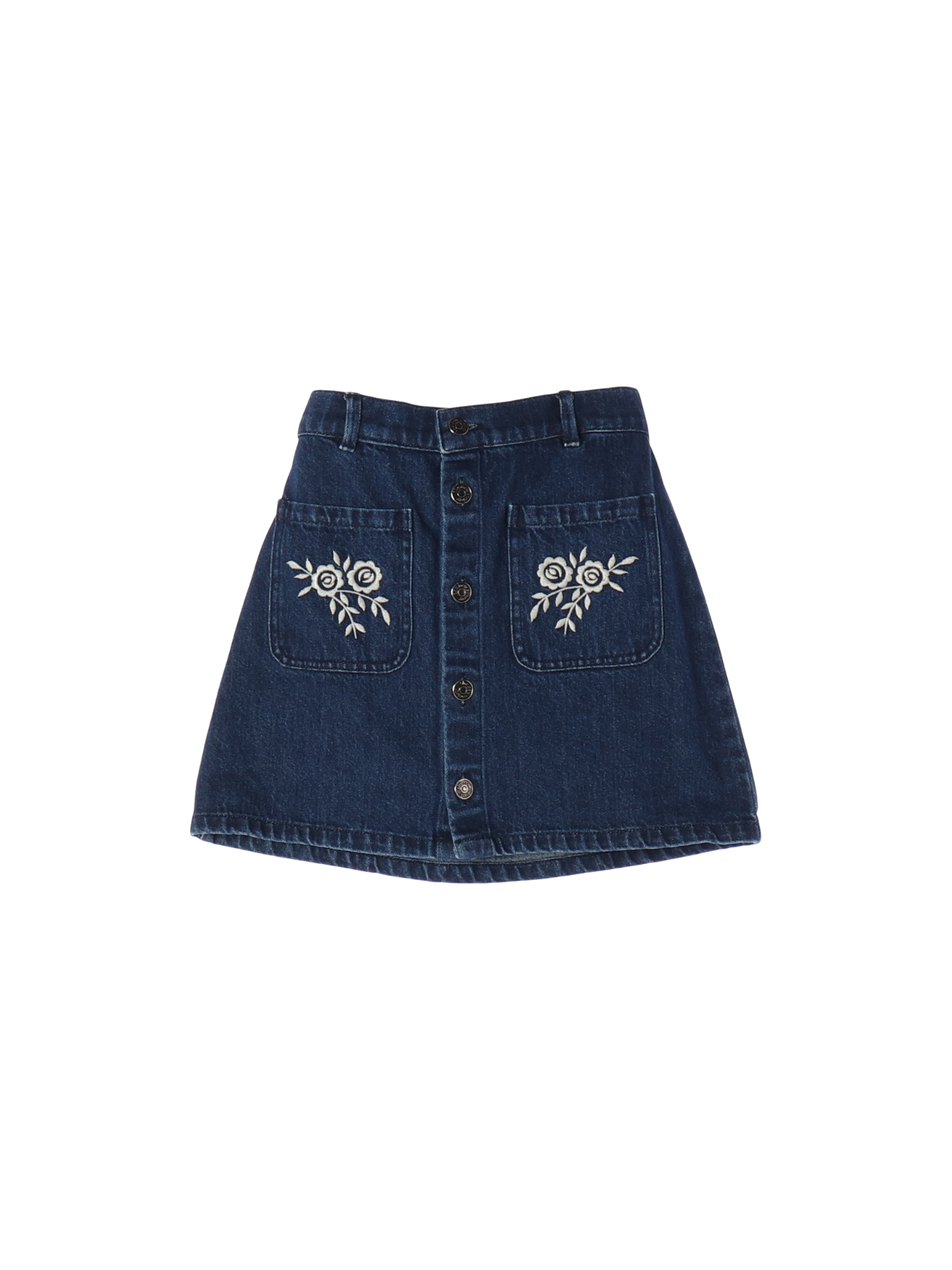 더뉴소사이어티 포켓 블루 데님스커트 12y 0