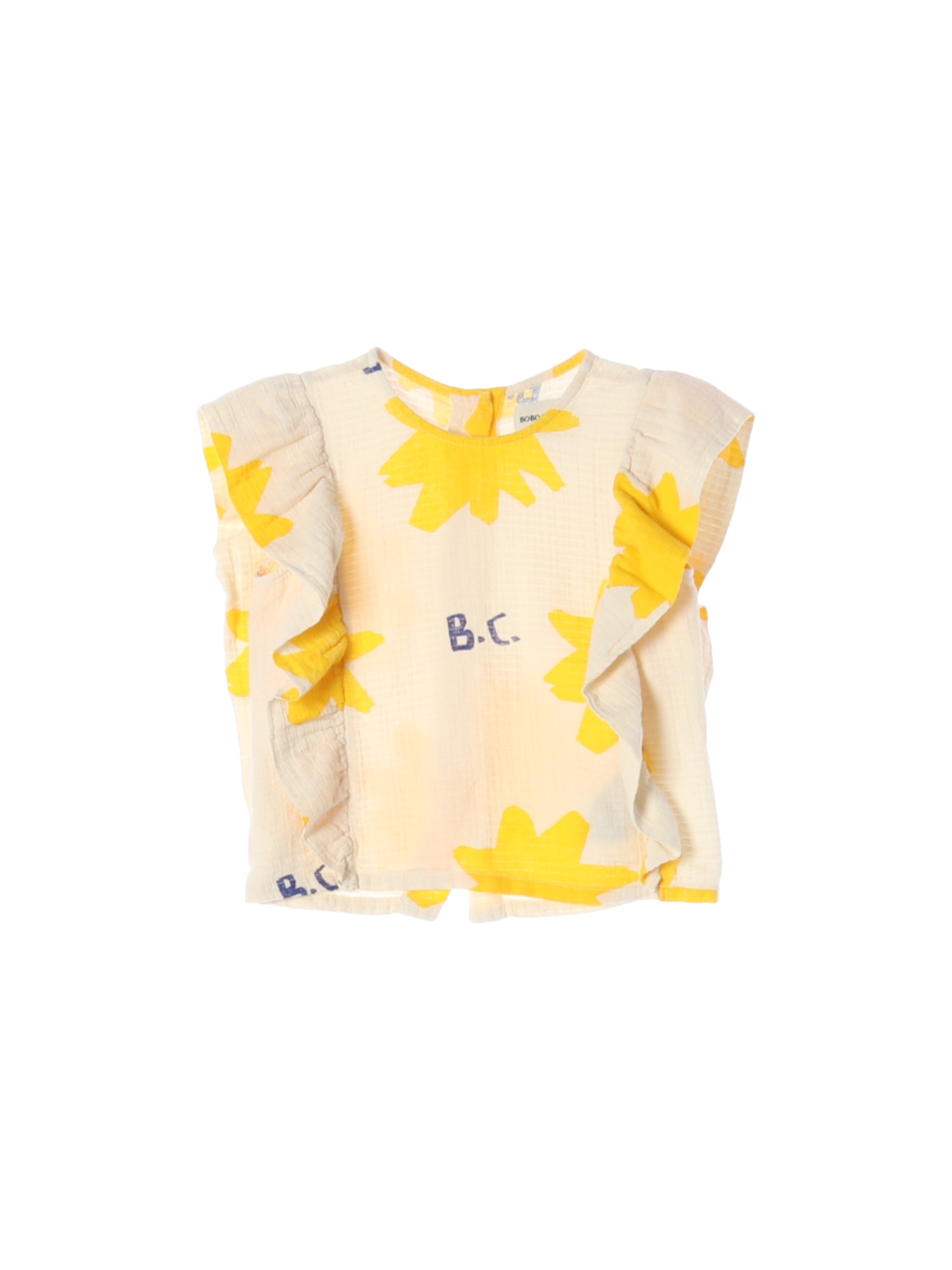 보보쇼즈 러플 옐로우 블라우스 2-3y 0