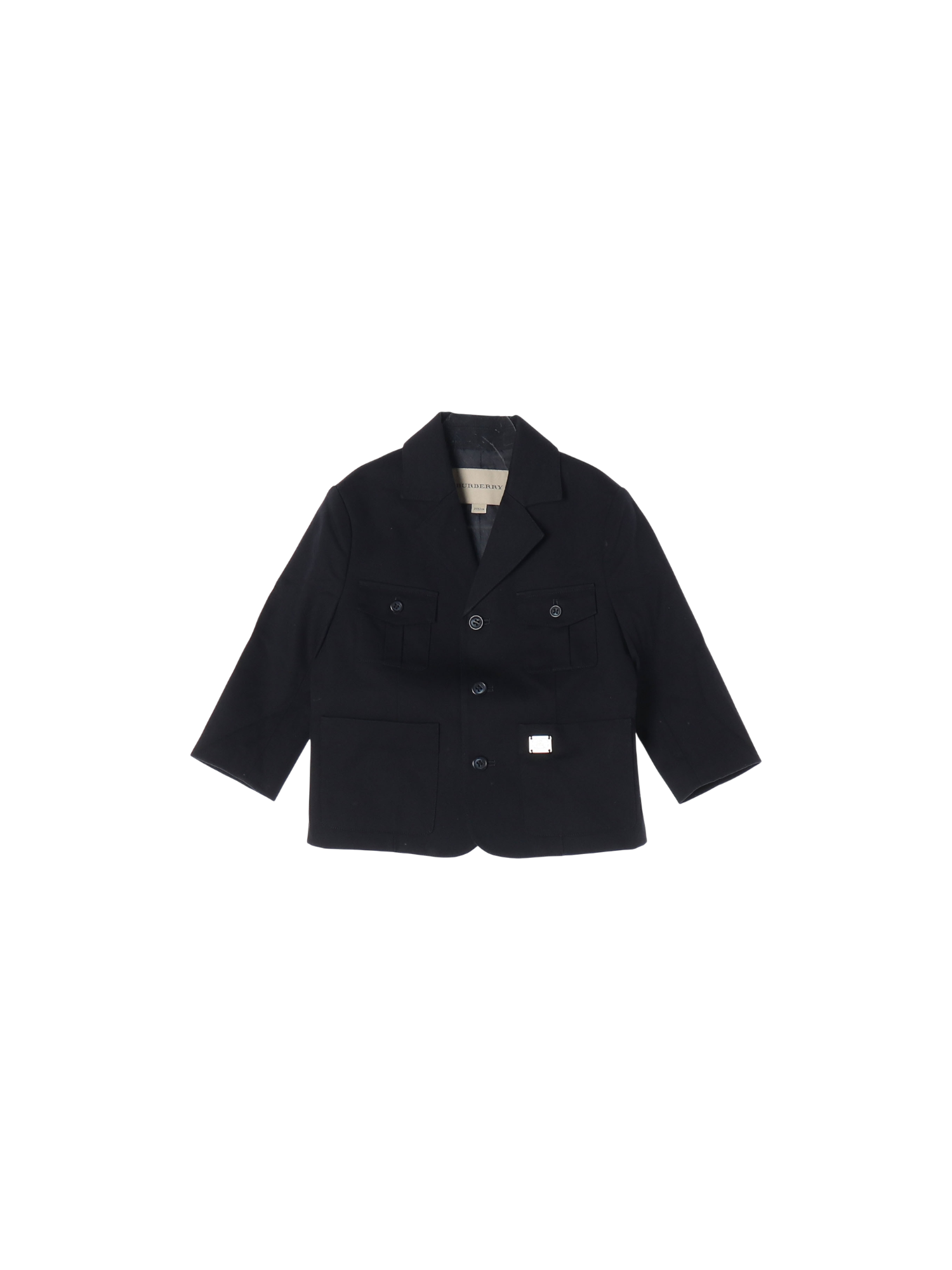 버버리 포켓 블랙 테일러드재킷 2y 0
