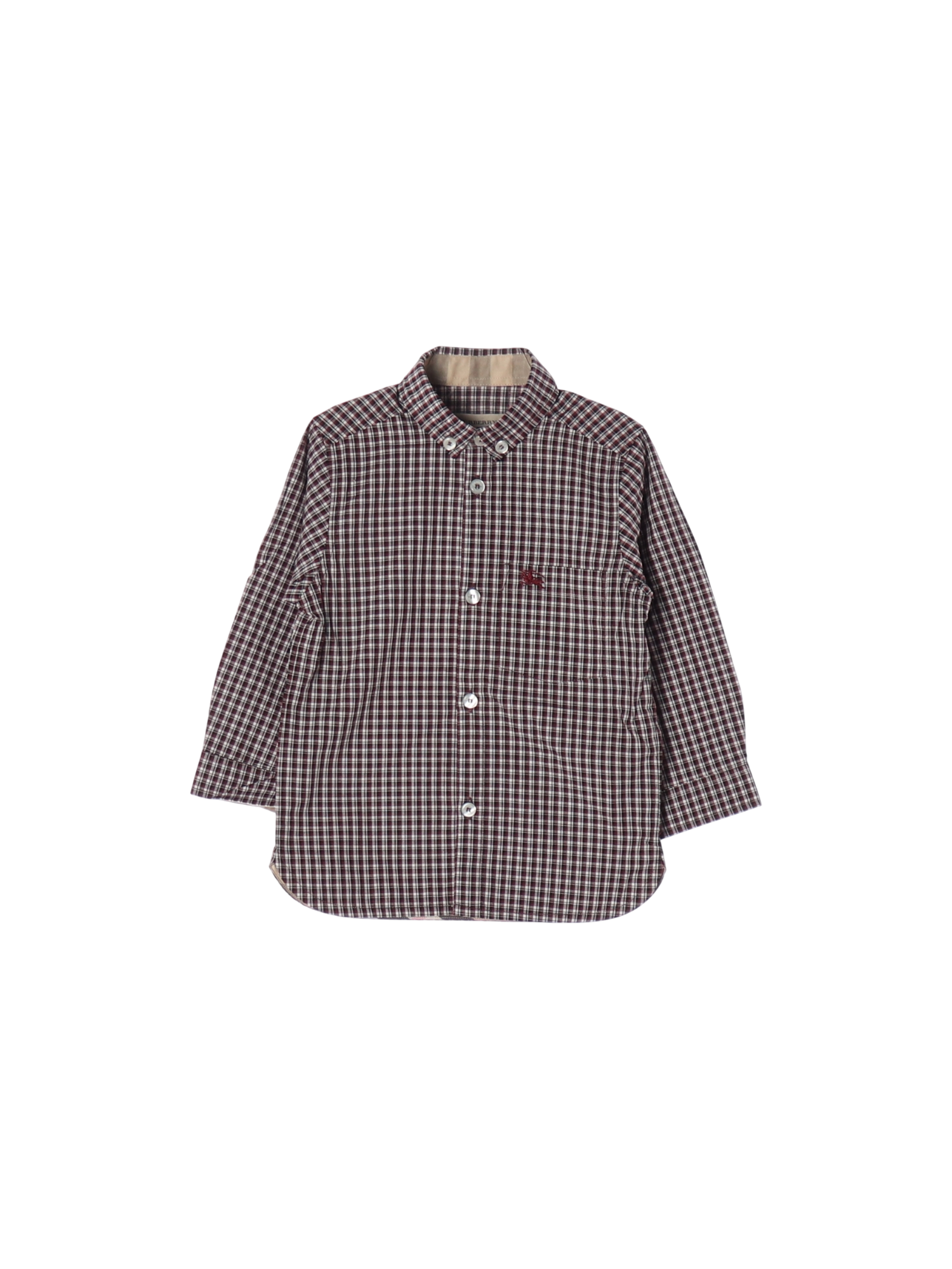 버버리 단추 브라운 셔츠 2y 0
