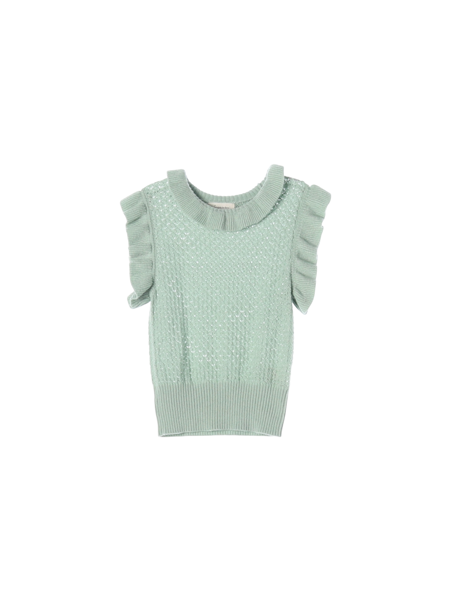 메키즈데플레어 프릴 민트 스웨터 xs 0