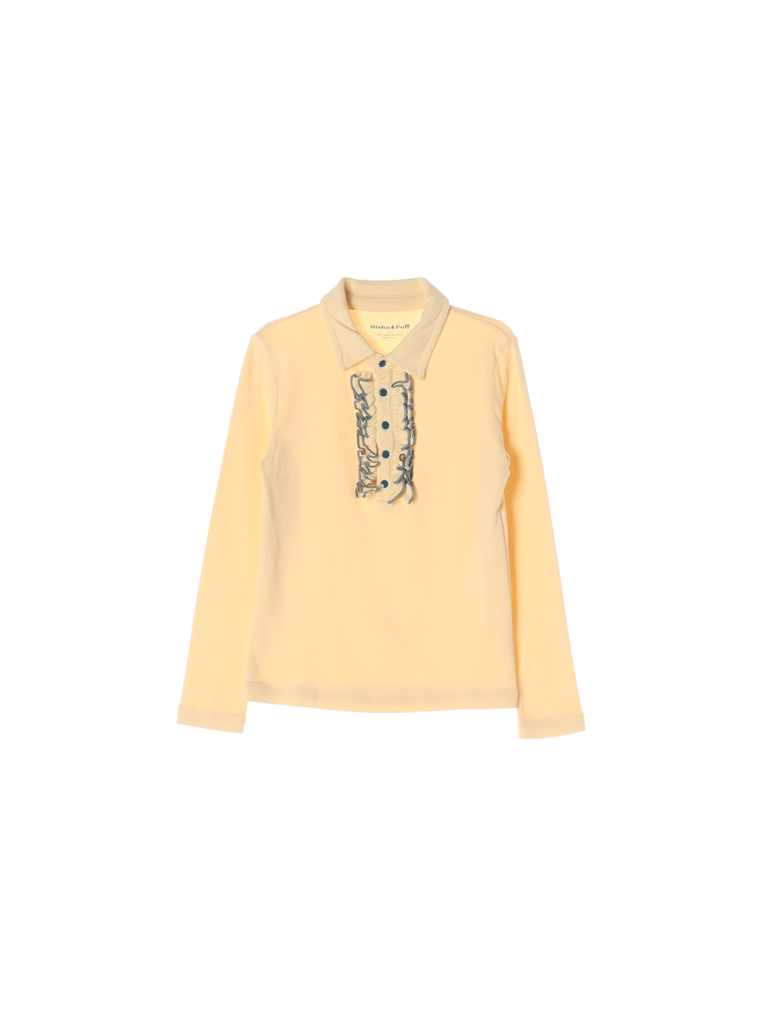 미샤앤퍼프 단추 옐로우 폴로셔츠 8y 0