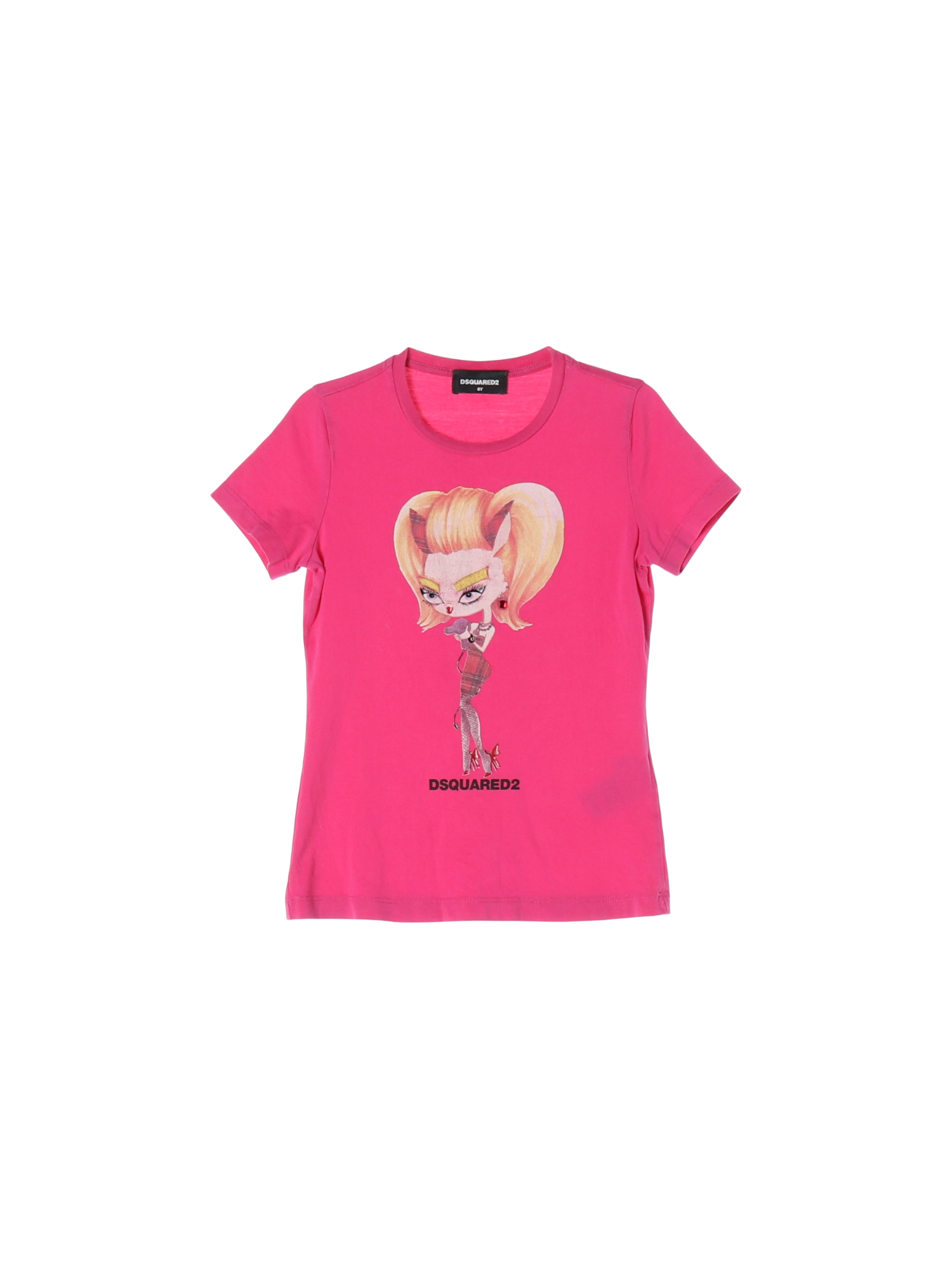 디스퀘어드2 롤업 핑크 티셔츠 8y 0