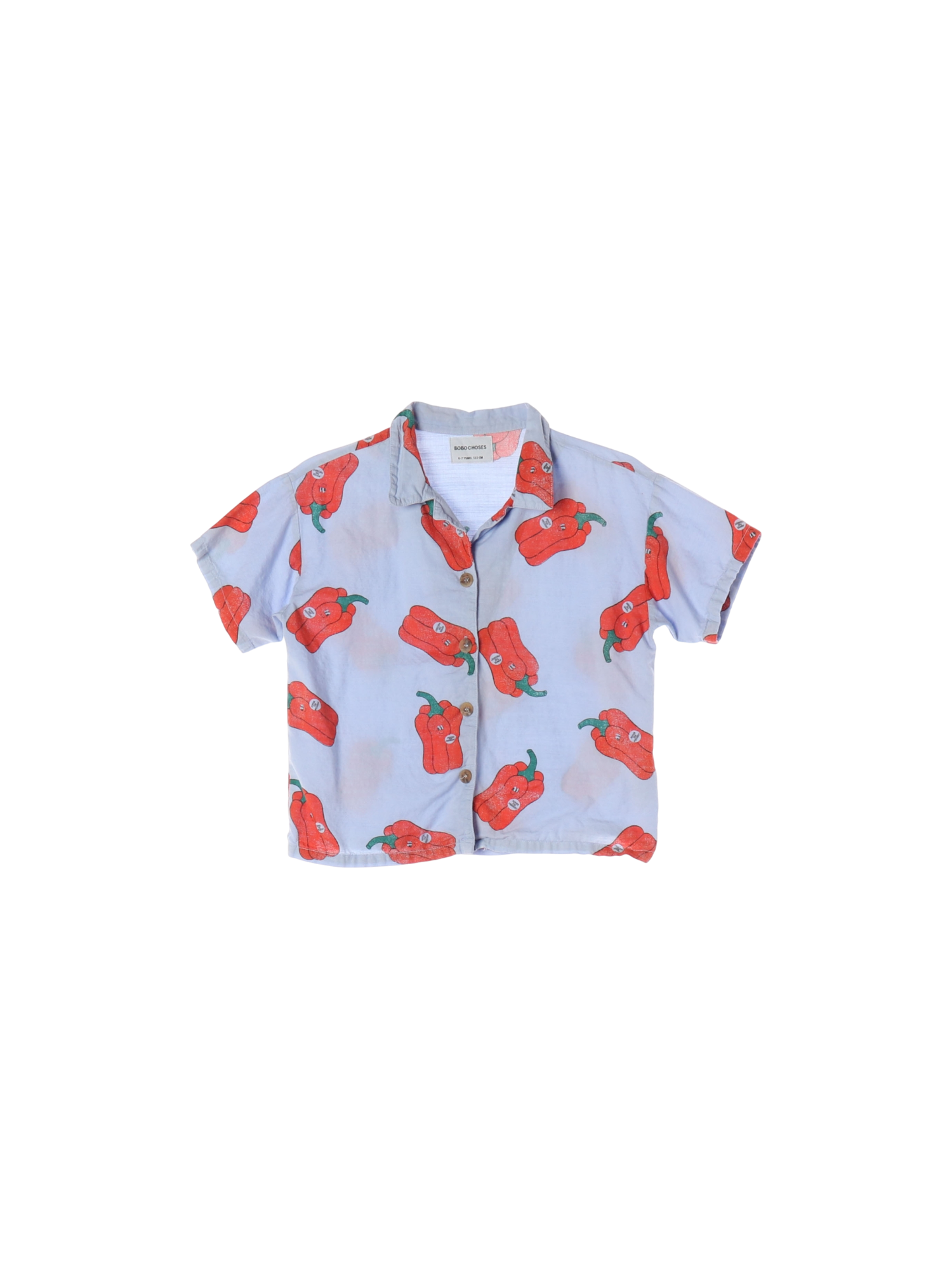 보보쇼즈 단추 스카이블루 셔츠 6-7y 0