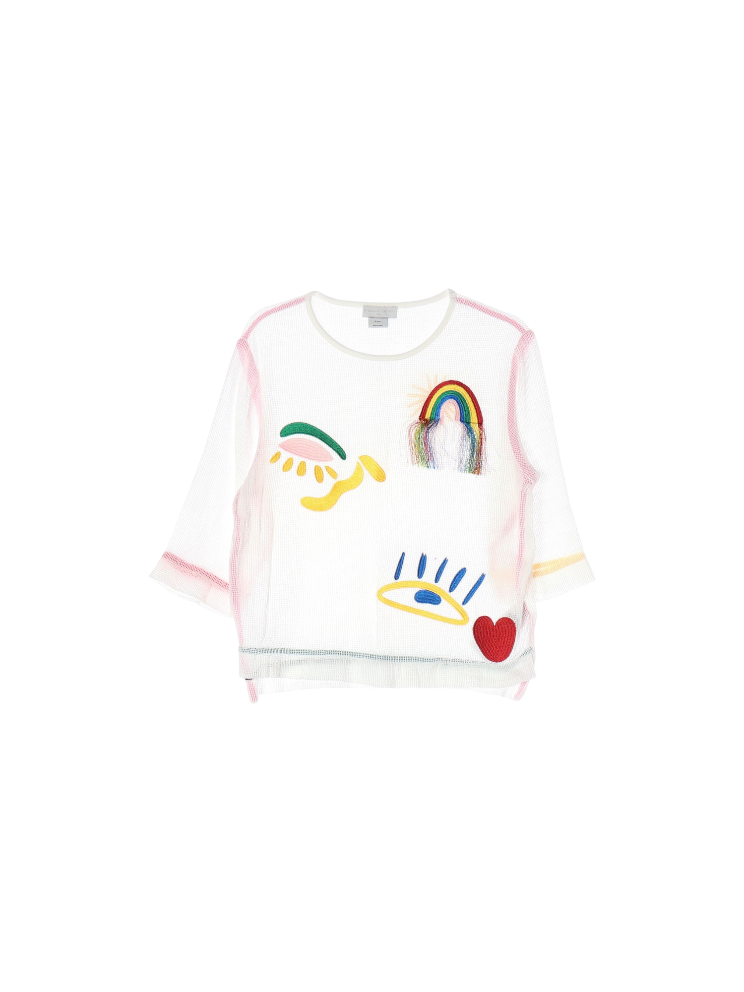 스텔라맥카트니 라인 화이트 티셔츠 10y 0