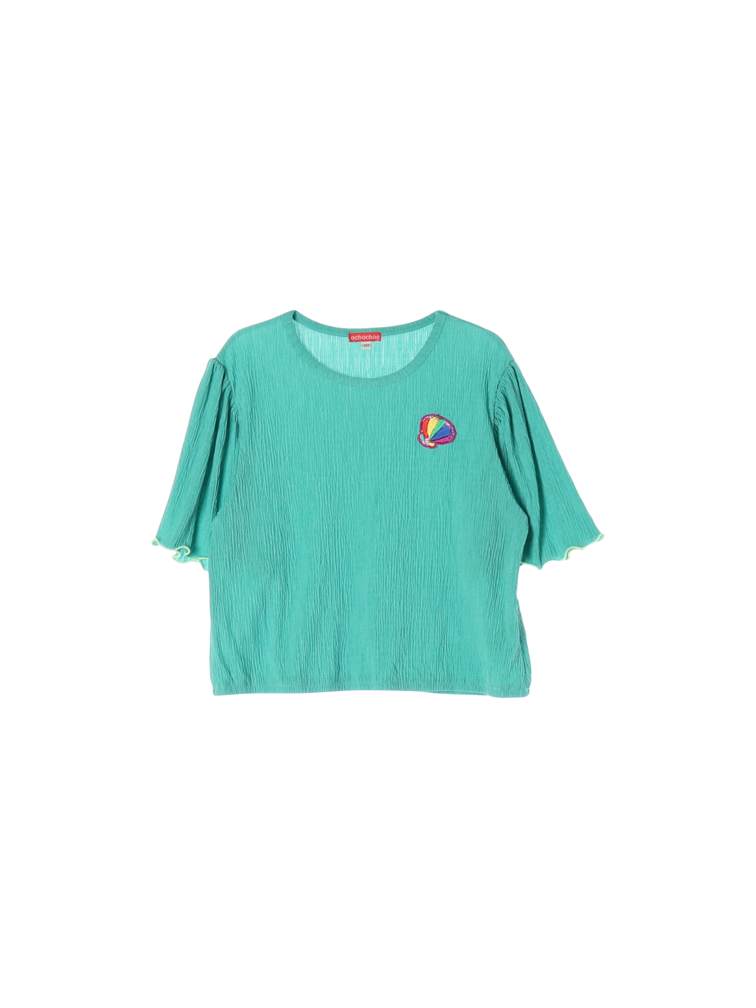 오그오그오그 자수 민트 티셔츠 10y 0
