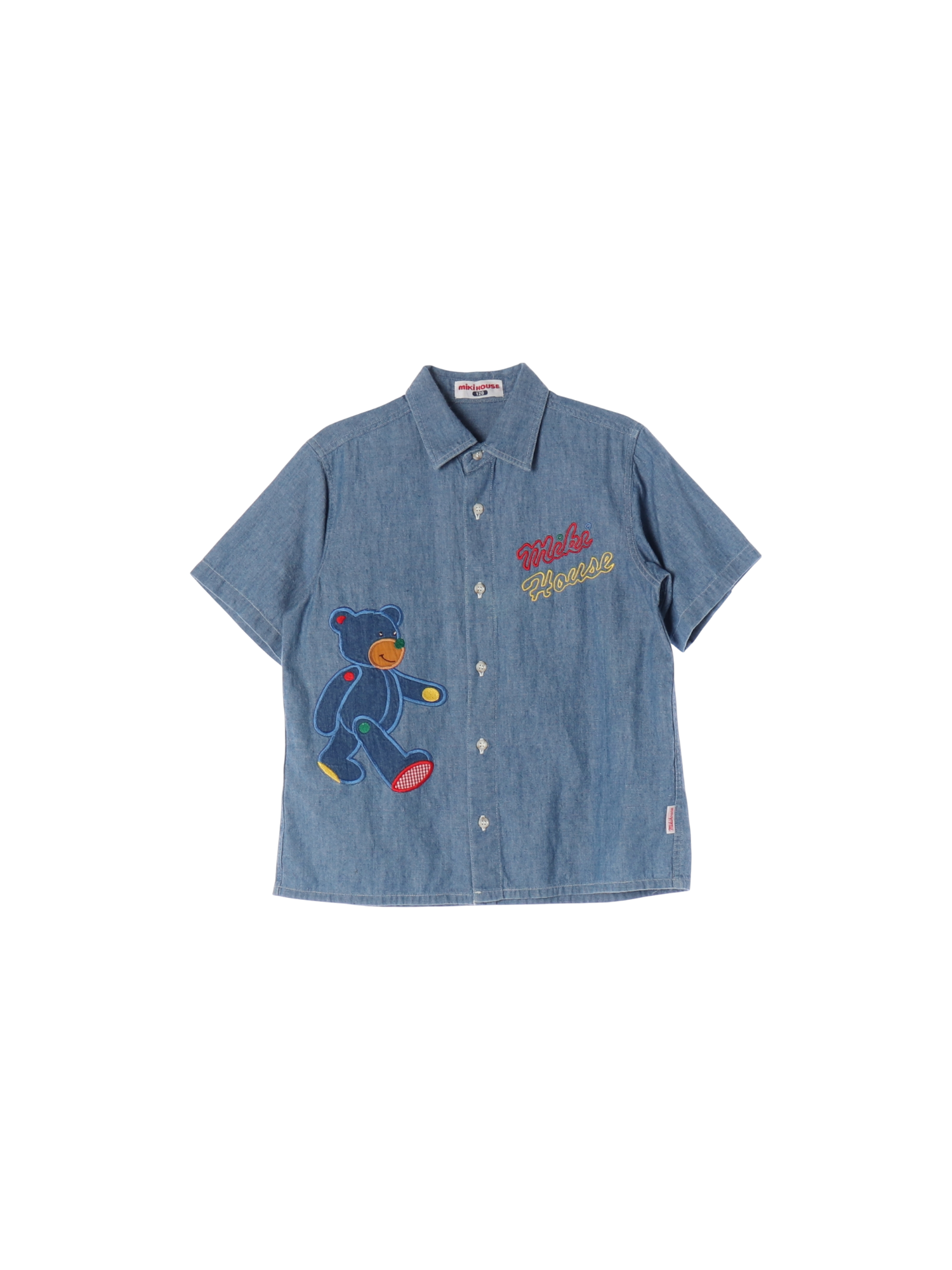 미키하우스 단추 블루 셔츠 120cm 0