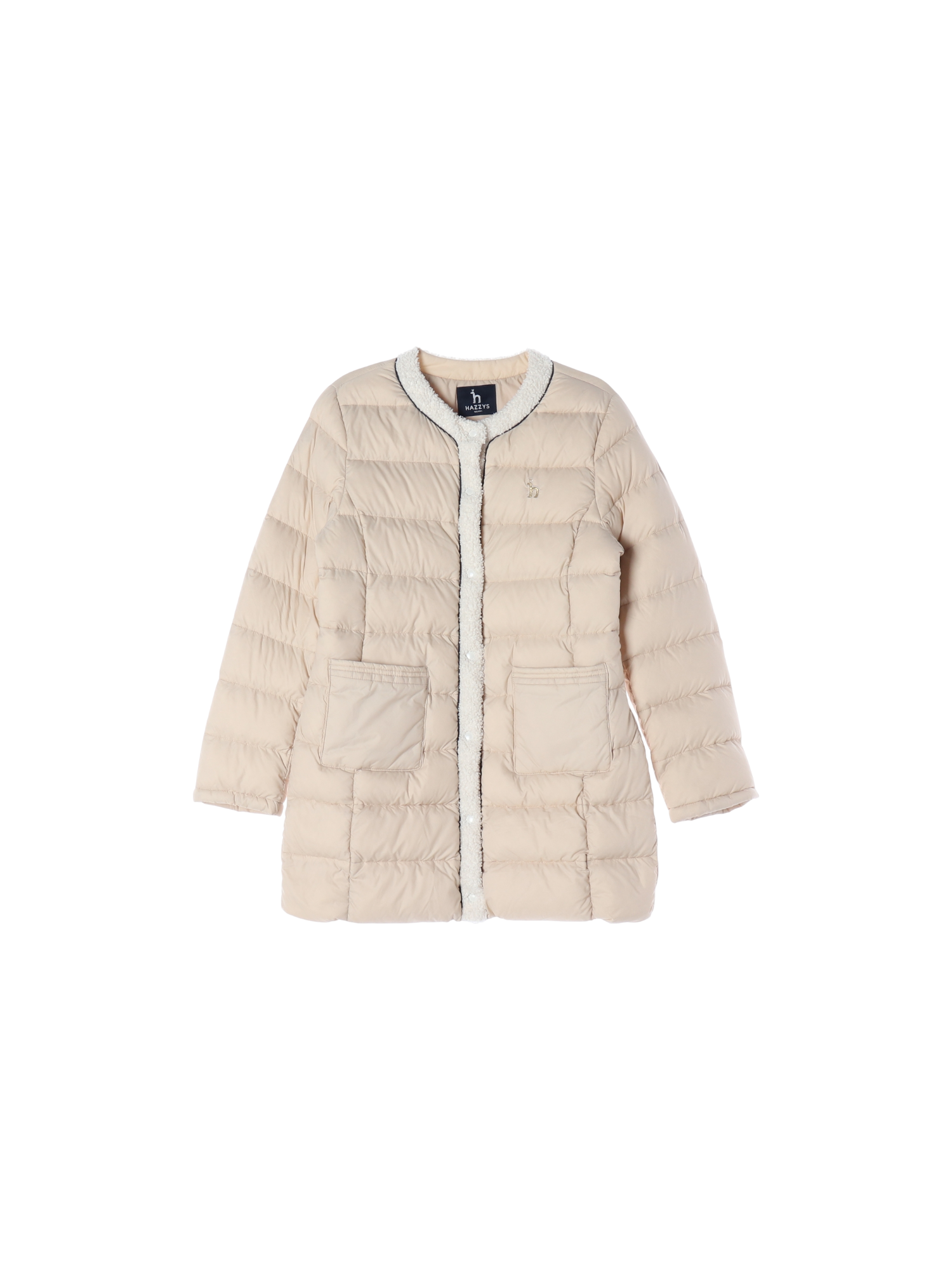 헤지스 포켓 베이지 패딩 165cm 0