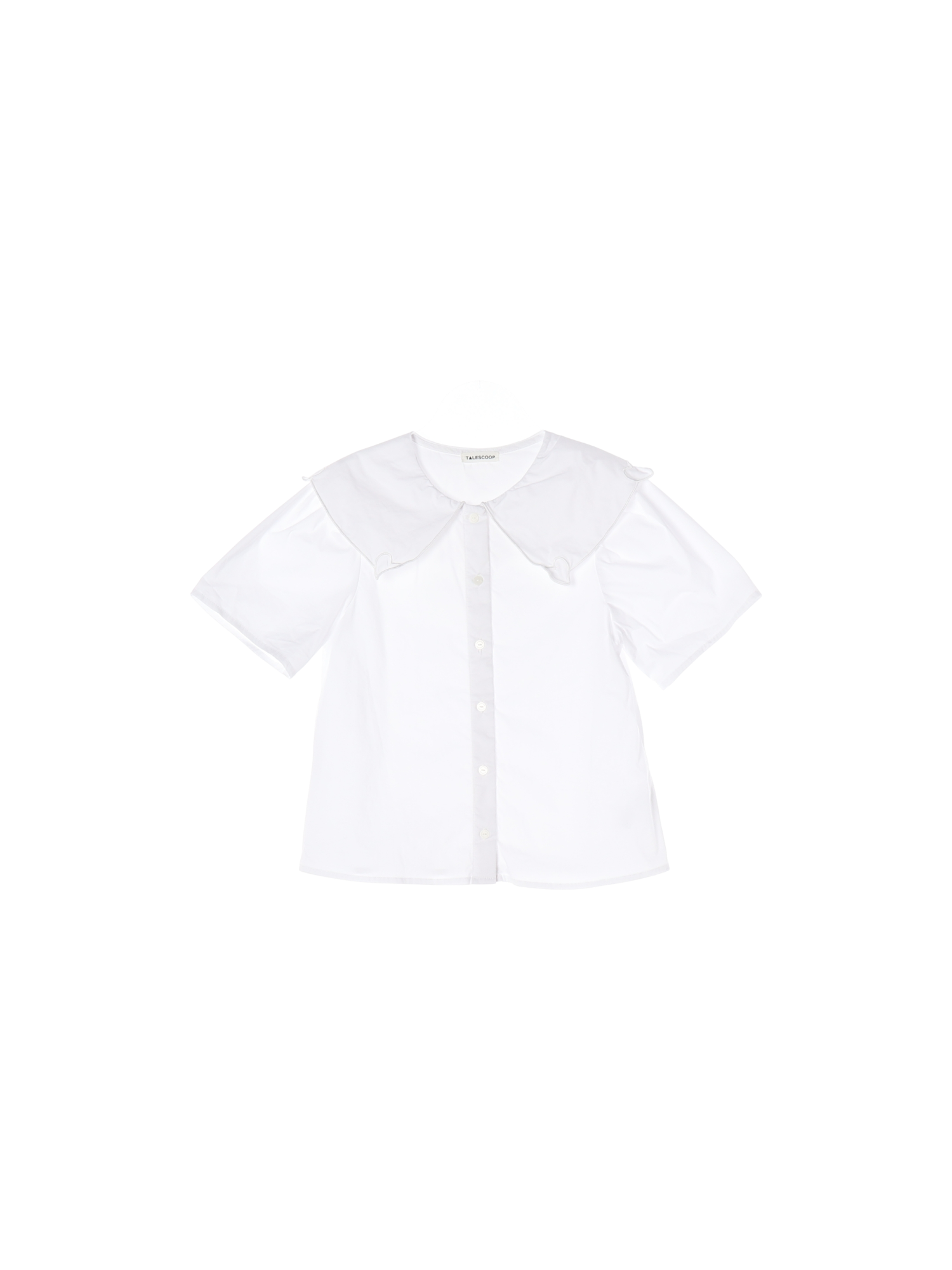 테일스쿱 단추 화이트 블라우스 145cm 0