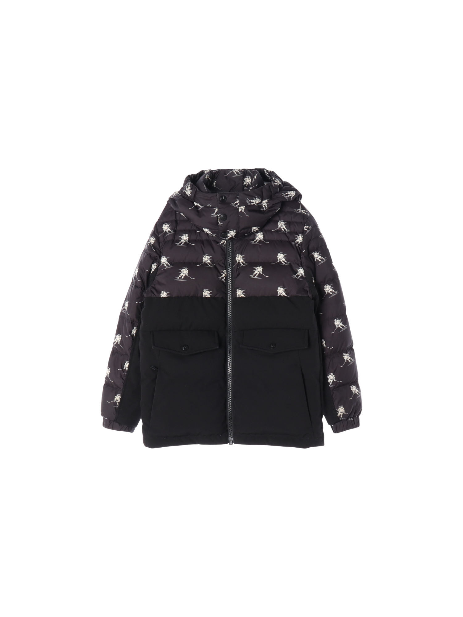 무스너클 포켓 블랙 패딩 160cm 0