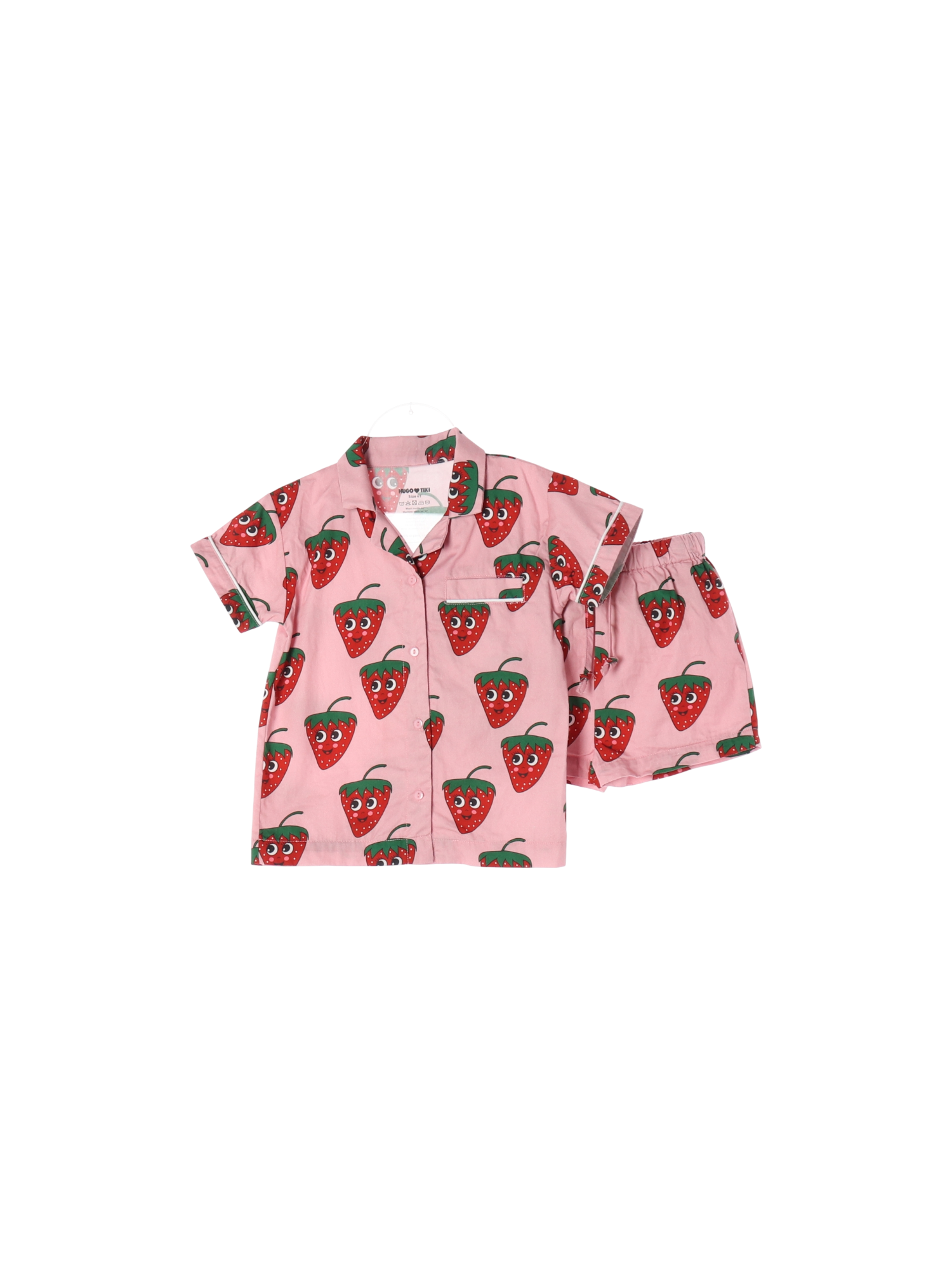 휴고러브스티키 단추 핑크 셋업 4y 0