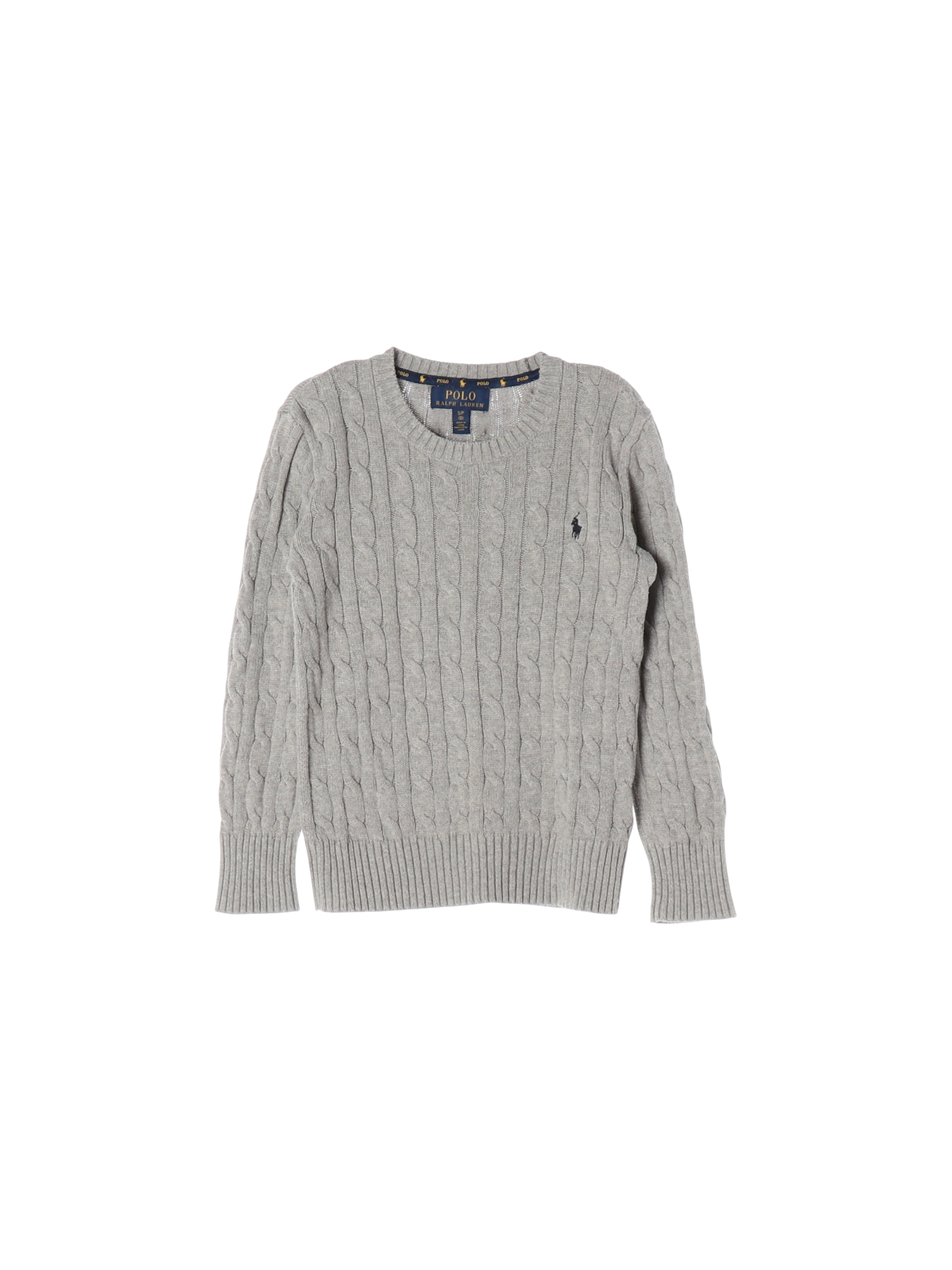 랄프로렌 니트꽈배기 그레이 스웨터 8y 0
