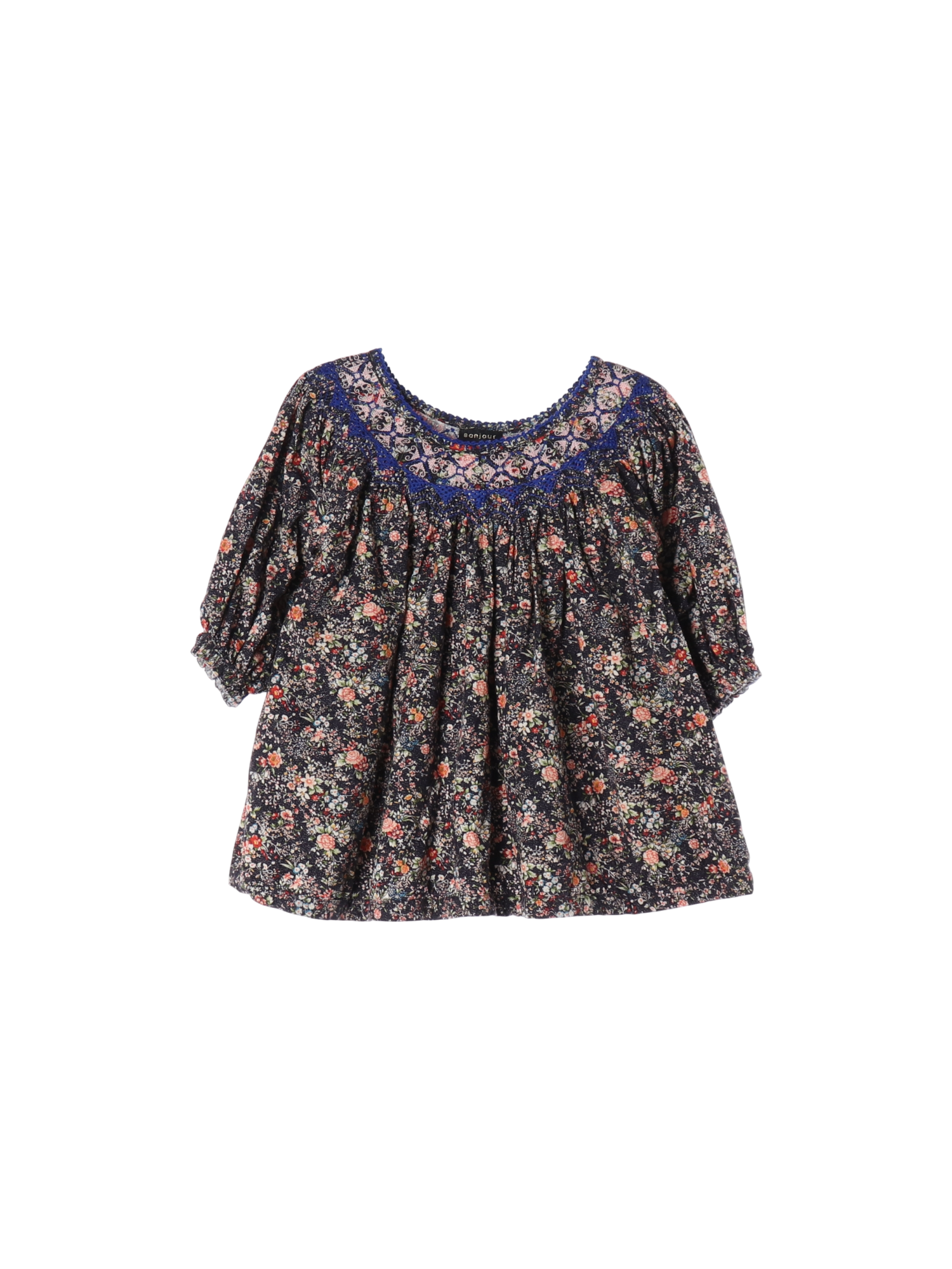 봉주르 셔링 블랙 드레스 10y 0