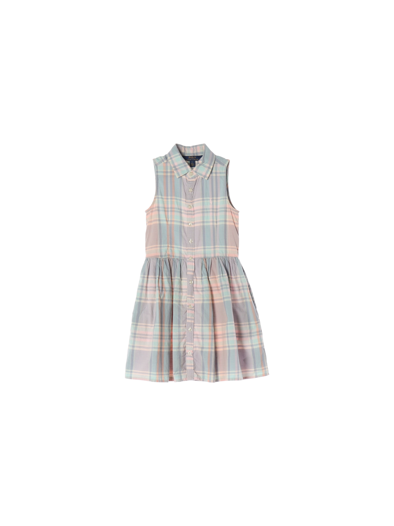 랄프로렌 단추 라벤더 셔츠원피스 7y 0