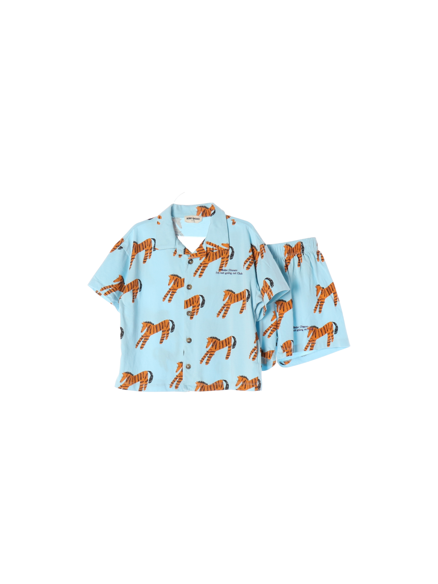 보보쇼즈 단추 스카이블루 셋업 6-7y 0