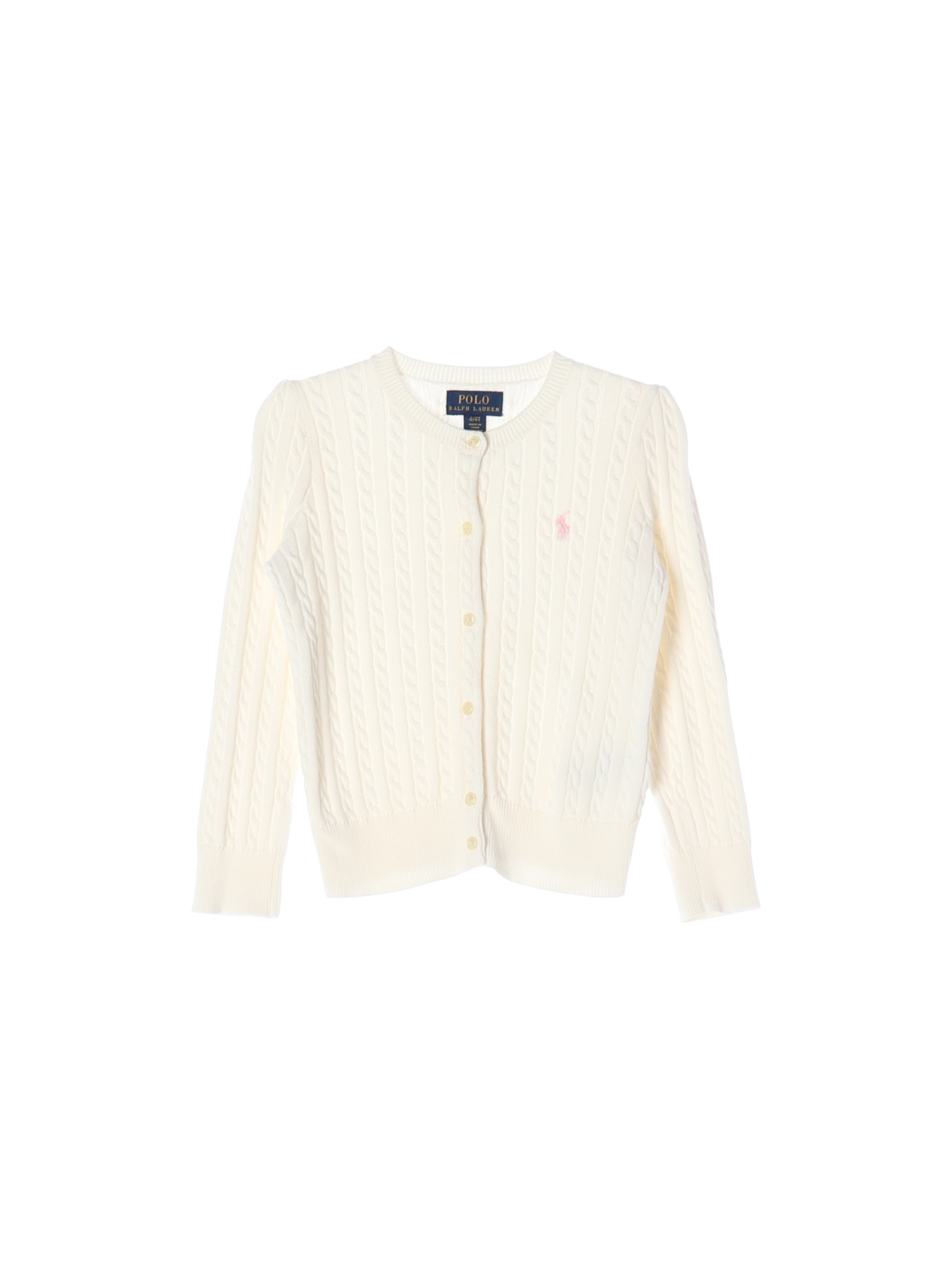 랄프로렌 단추 화이트 가디건 4y 0