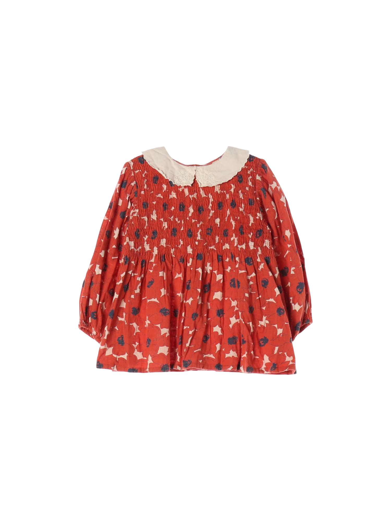 봉주르 셔링 레드 드레스 4y 0