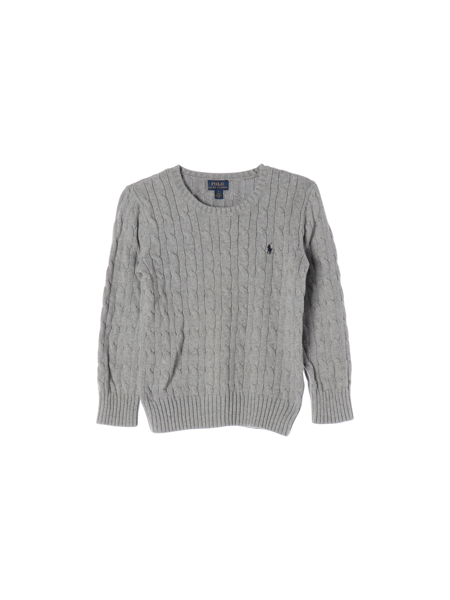 랄프로렌 니트꽈배기 그레이 스웨터 7y 0