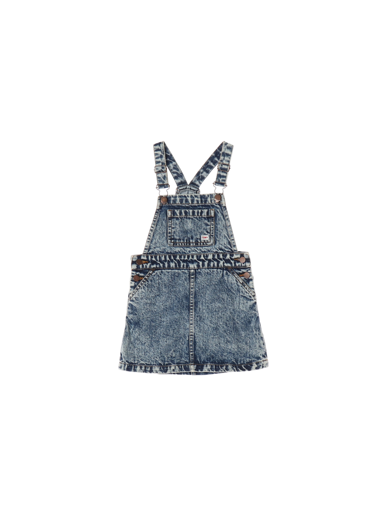 타이니코튼 포켓 블루 멜빵원피스 4y 0