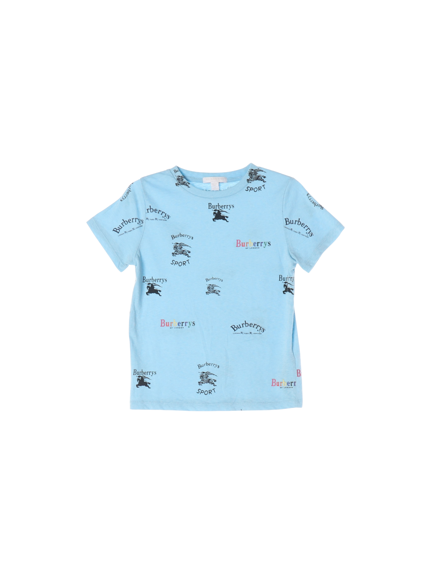 버버리 롤업 스카이블루 티셔츠 8y 0